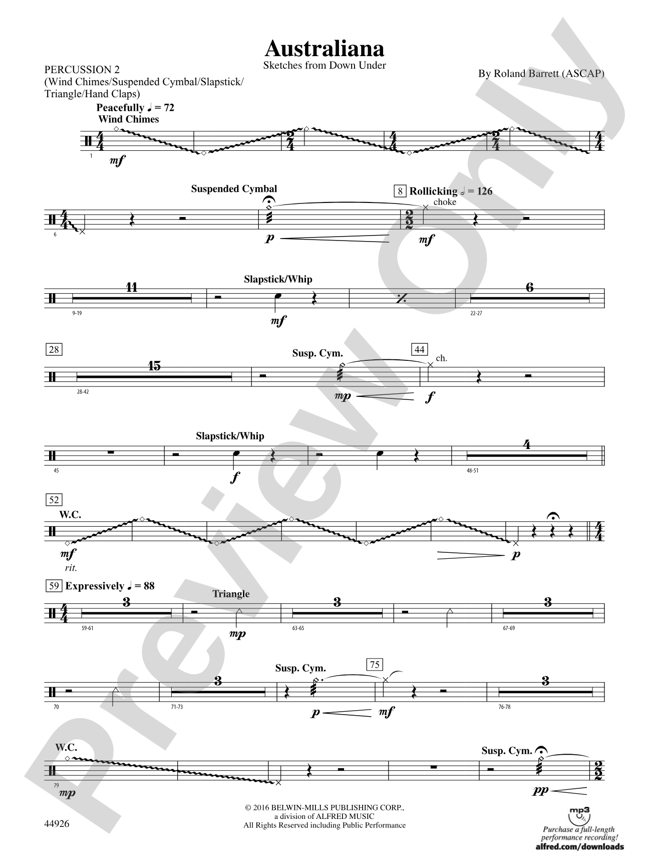 Australiana: 2nd Percussion