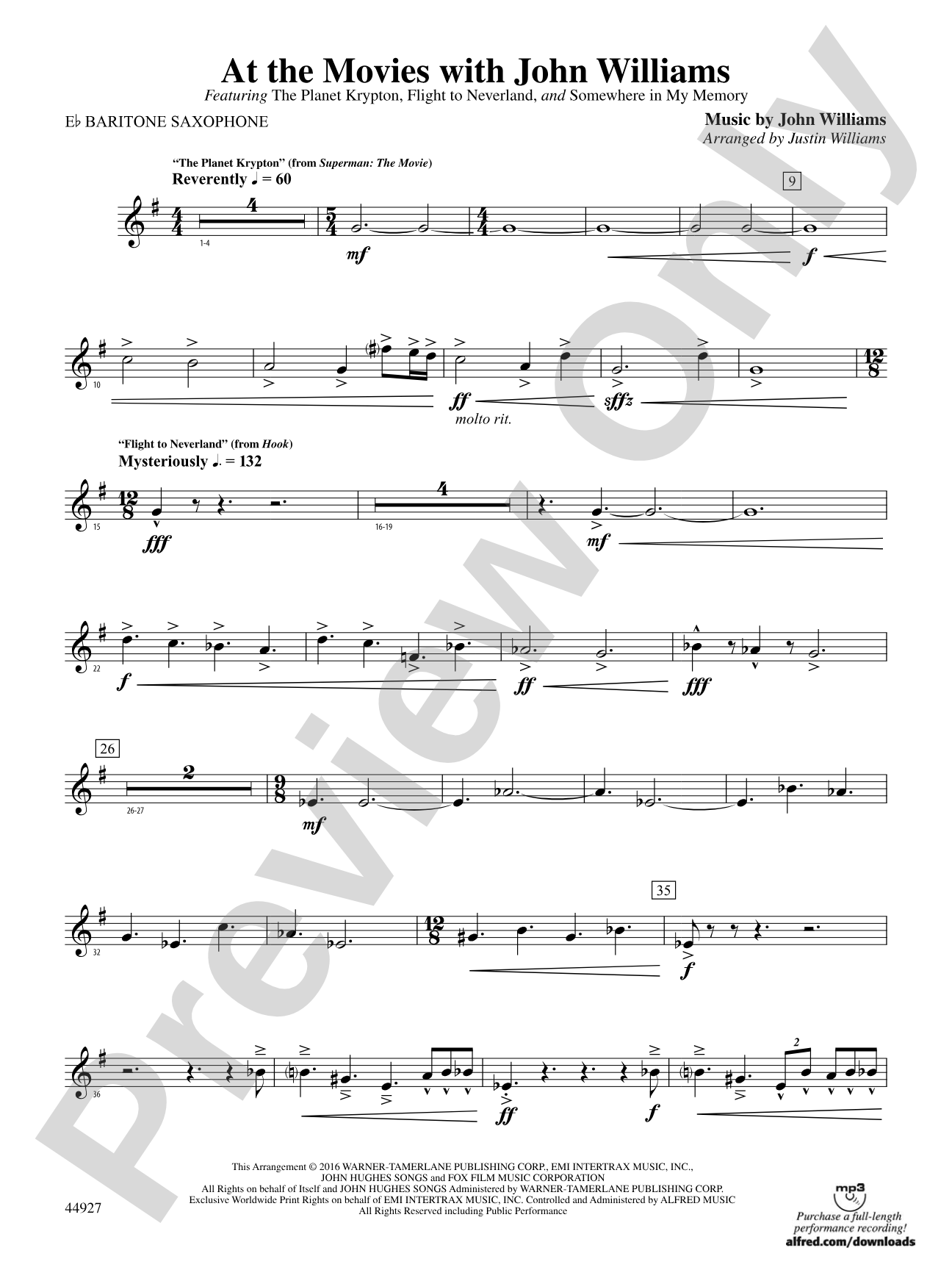 At the Movies with John Williams: E-flat Baritone Saxophone