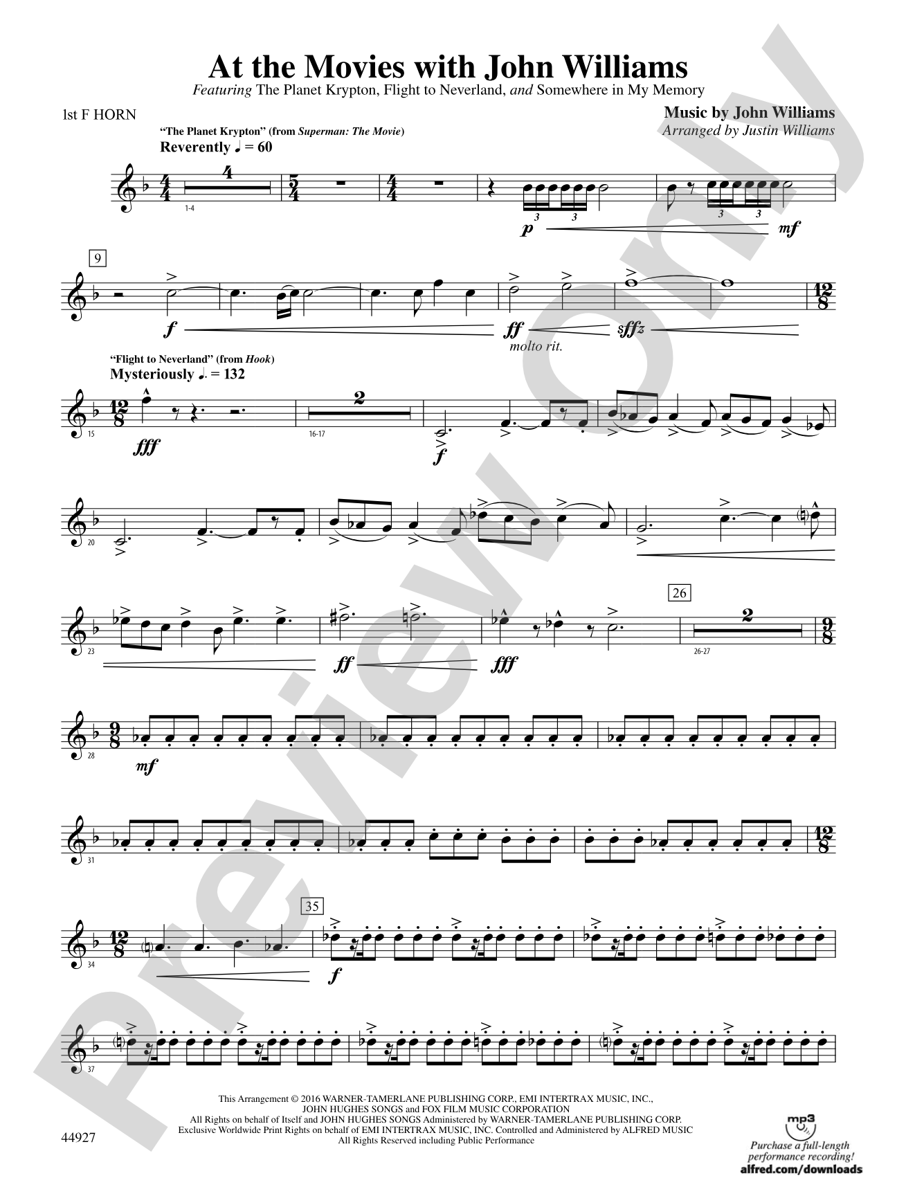 At the Movies with John Williams: 1st F Horn