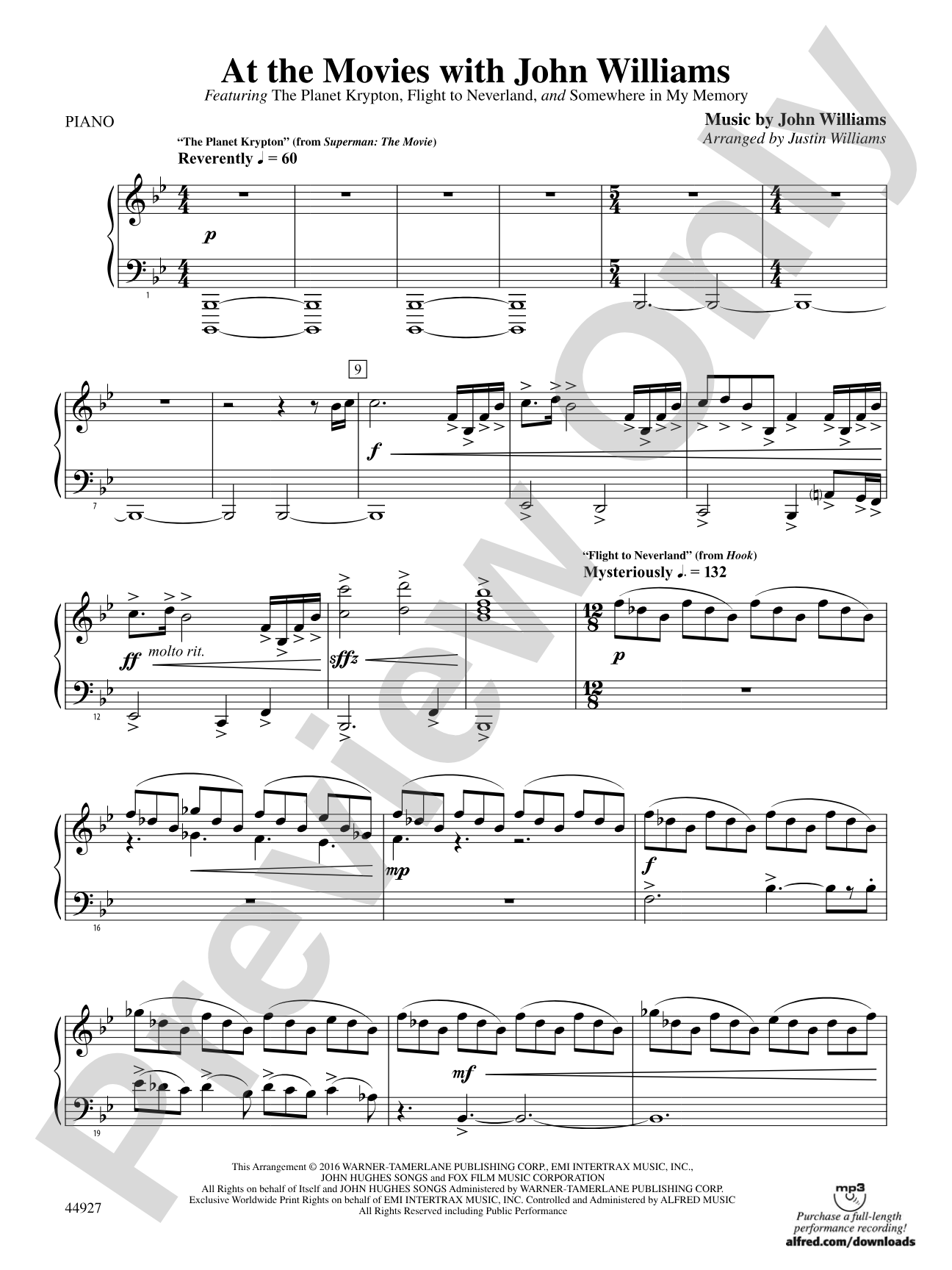 At the Movies with John Williams: Piano Accompaniment