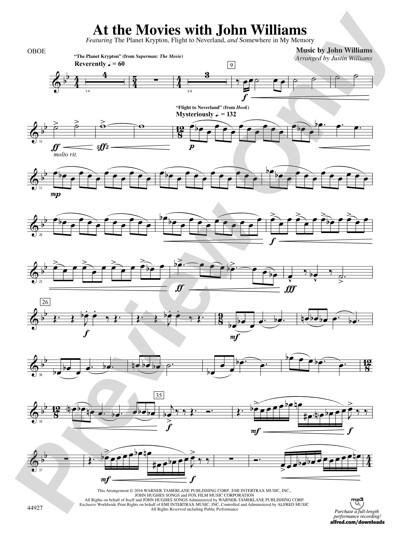 At the Movies with John Williams: Oboe