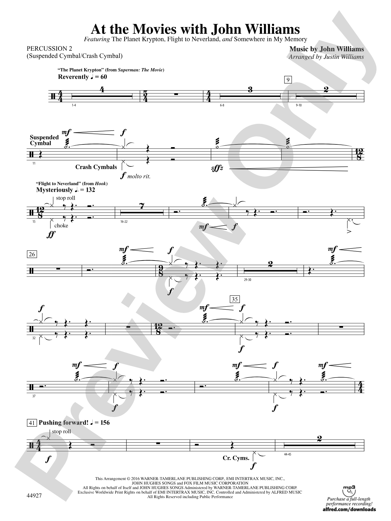 At the Movies with John Williams: 2nd Percussion