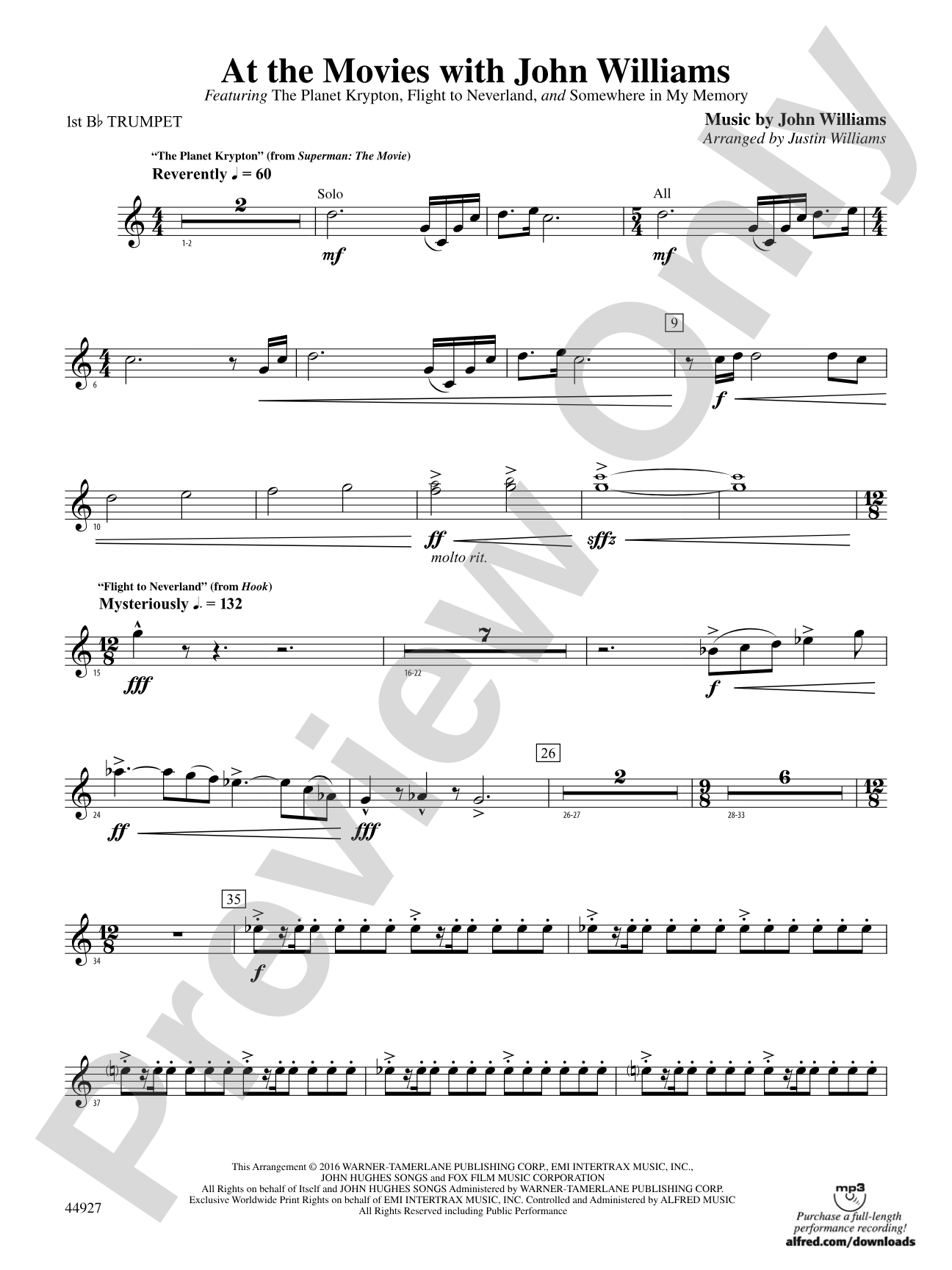At the Movies with John Williams: 1st B-flat Trumpet