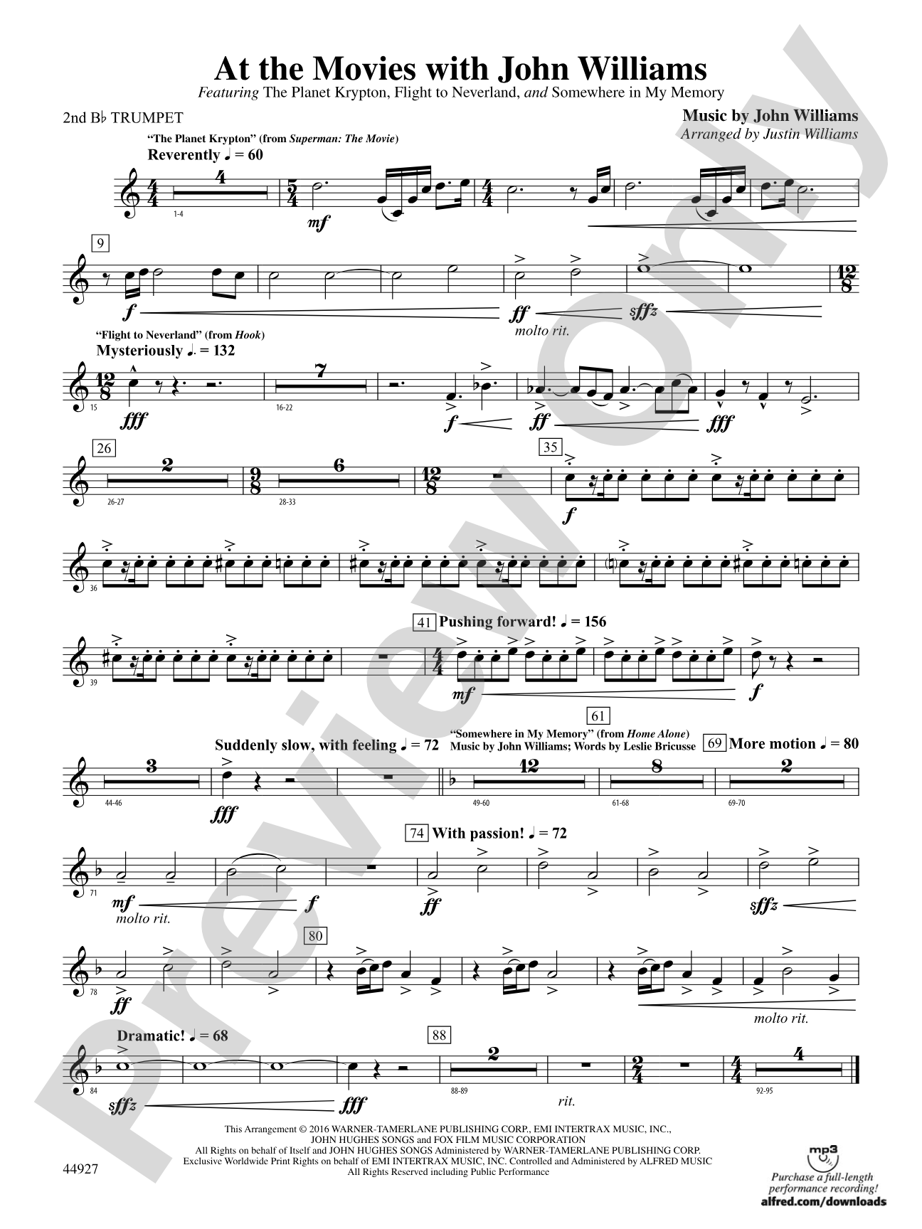 At the Movies with John Williams: 2nd B-flat Trumpet