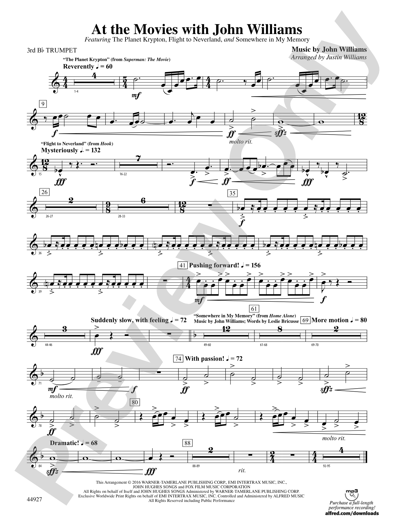 At the Movies with John Williams: 3rd B-flat Trumpet