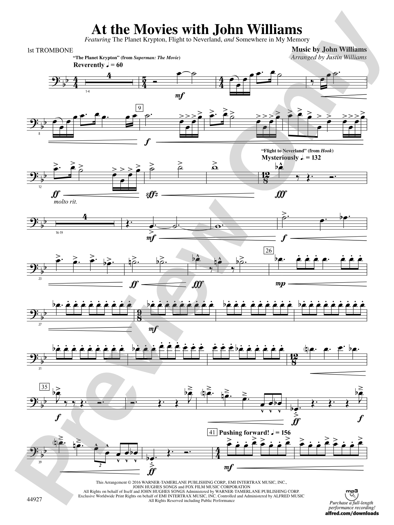 At the Movies with John Williams: 1st Trombone