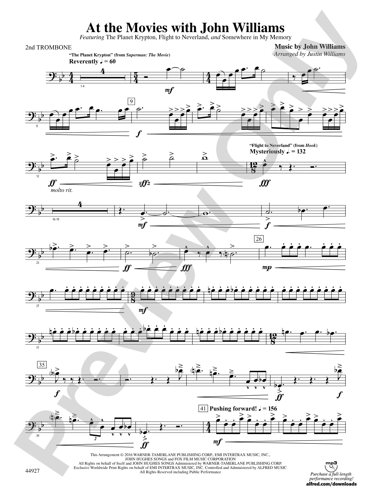 At the Movies with John Williams: 2nd Trombone