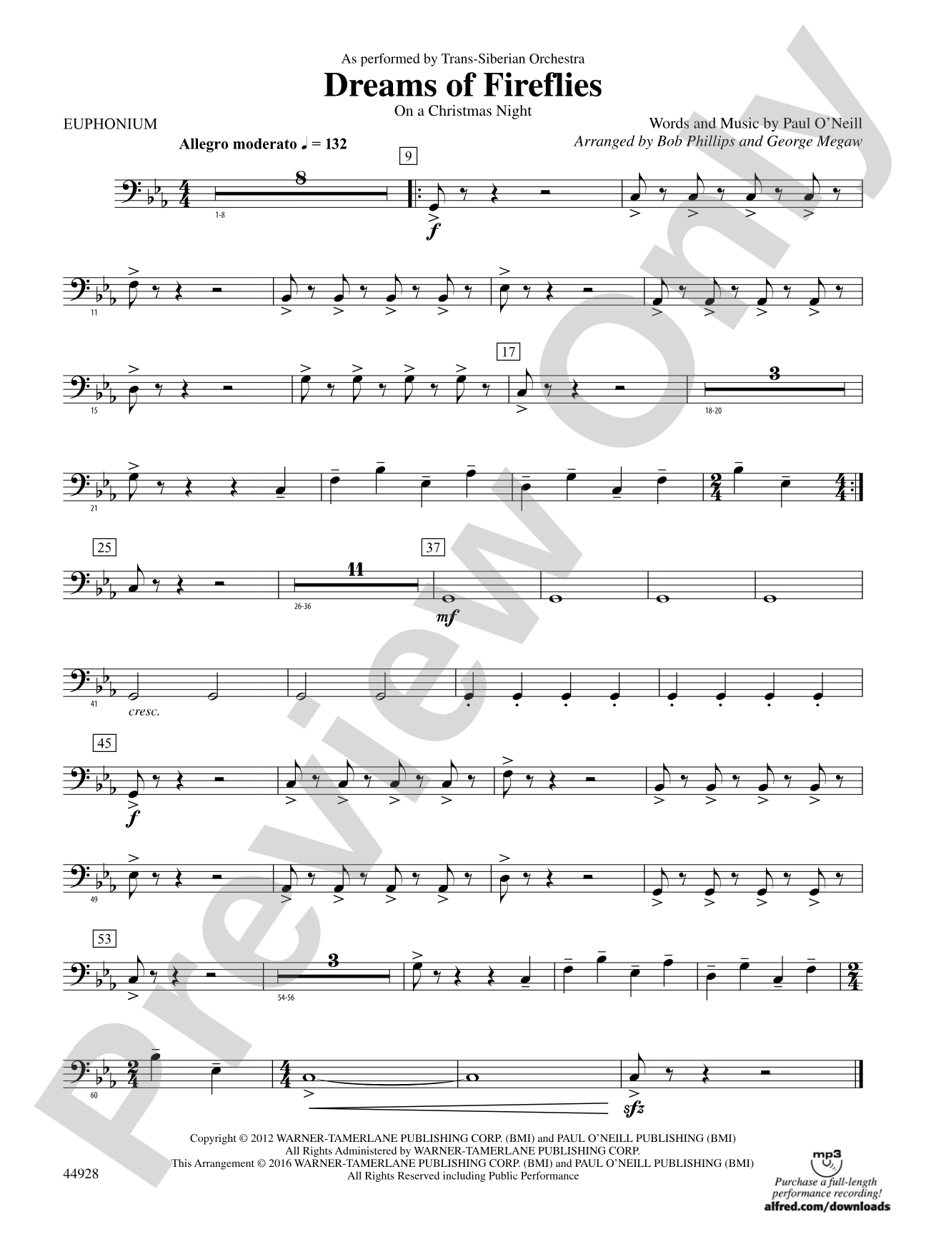 Dreams of Fireflies (On a Christmas Night): Baritone B.C.