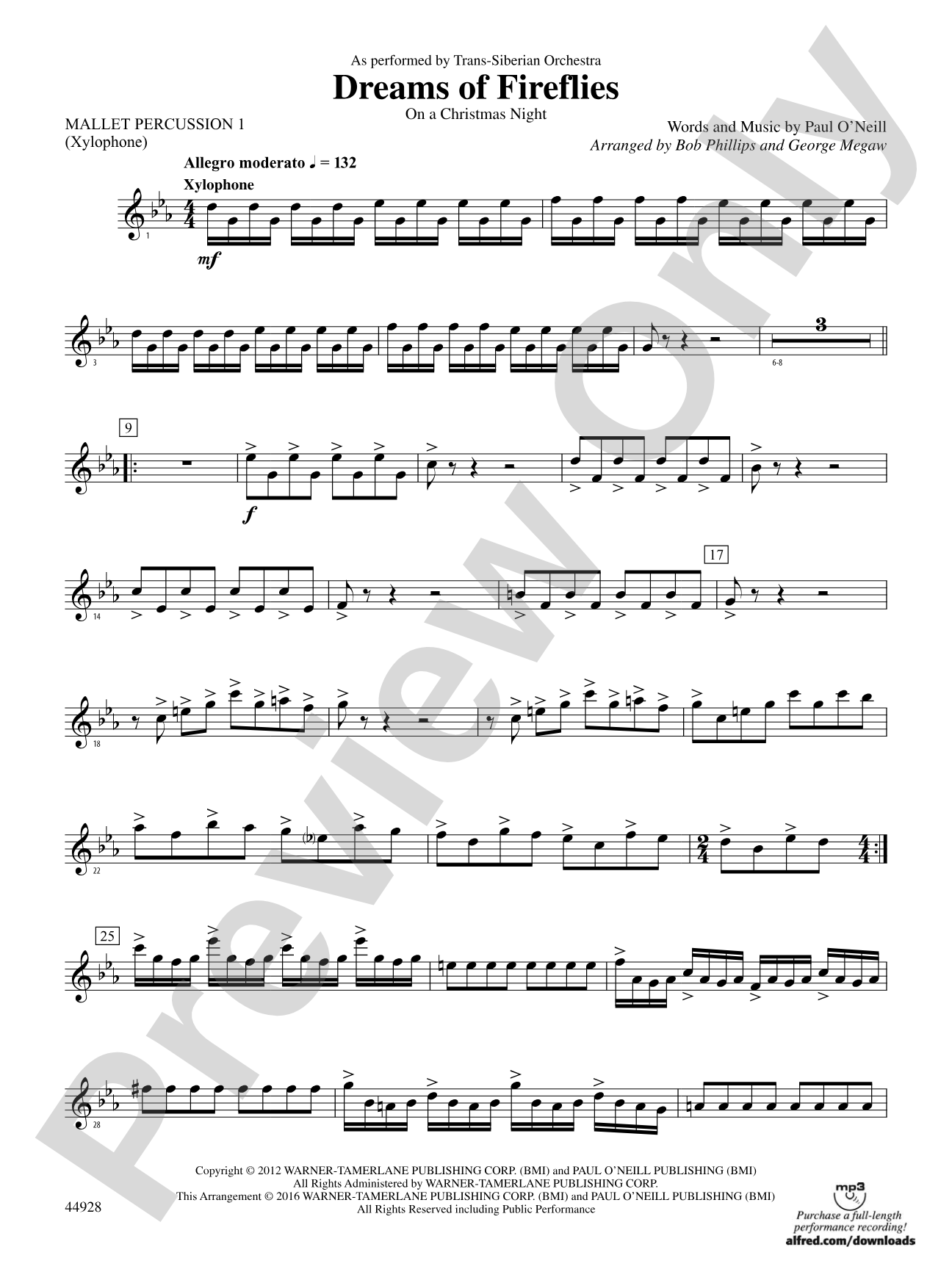 Dreams of Fireflies (On a Christmas Night): Mallets