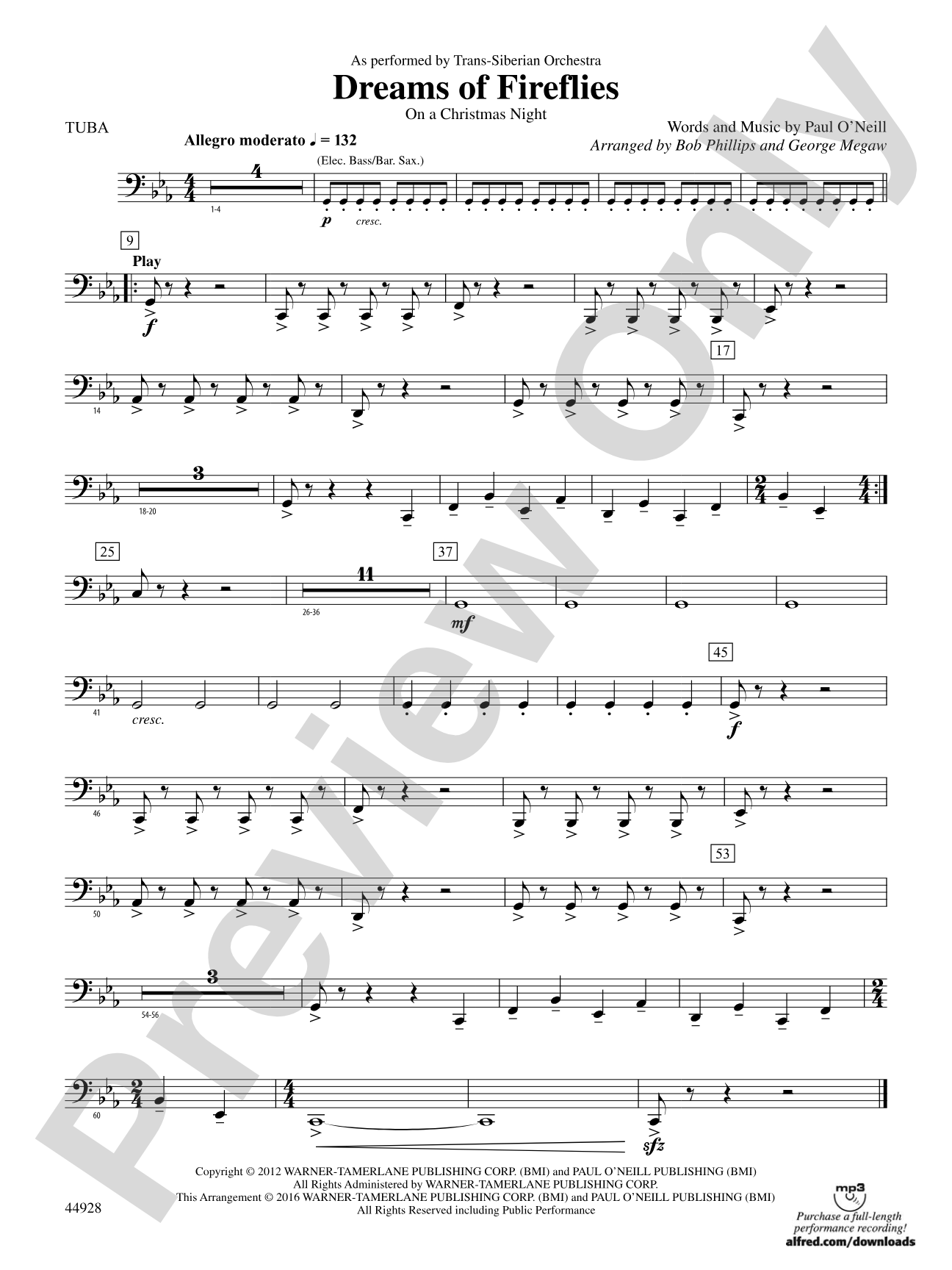 Dreams of Fireflies (On a Christmas Night): Tuba