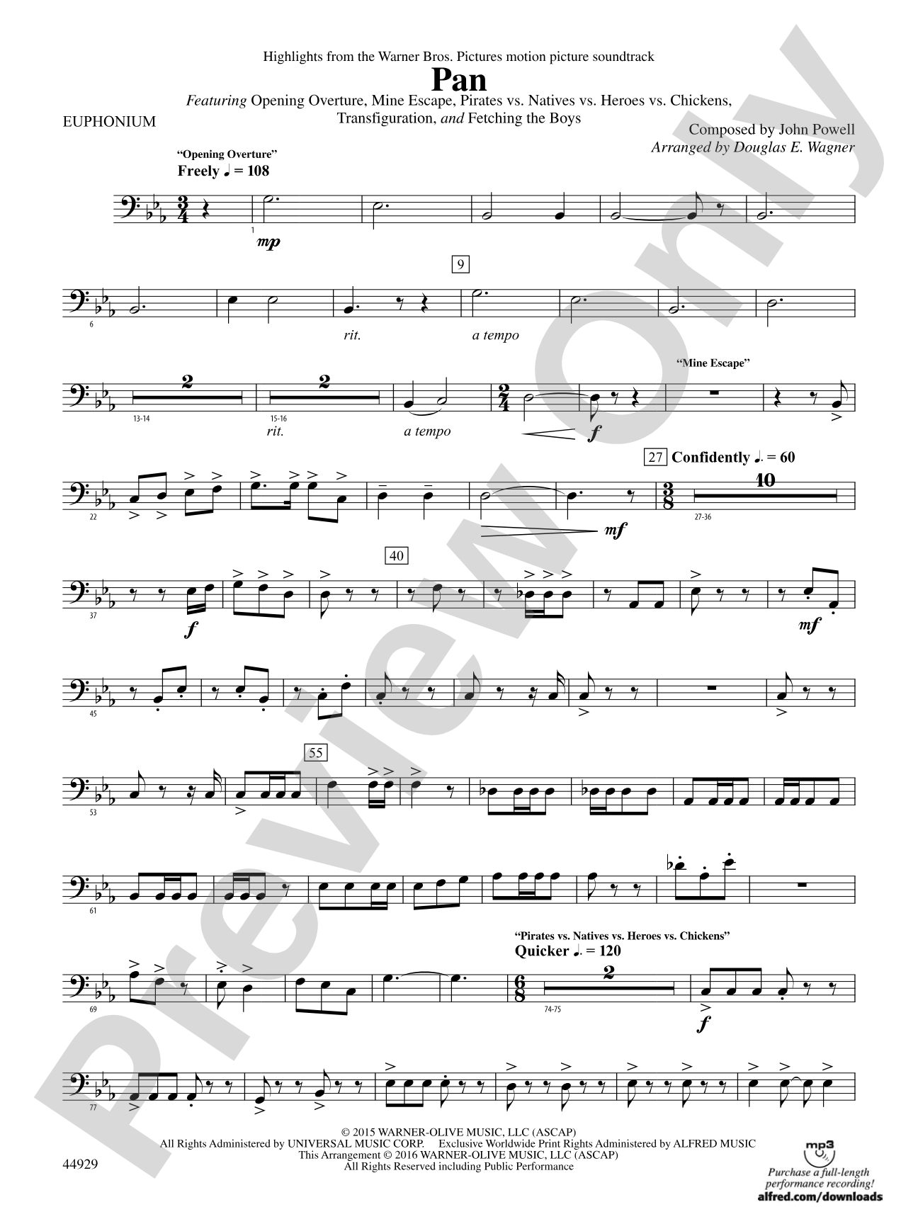 Pan: Highlights from the Warner Bros. Pictures Motion Picture Soundtrack: Baritone B.C.