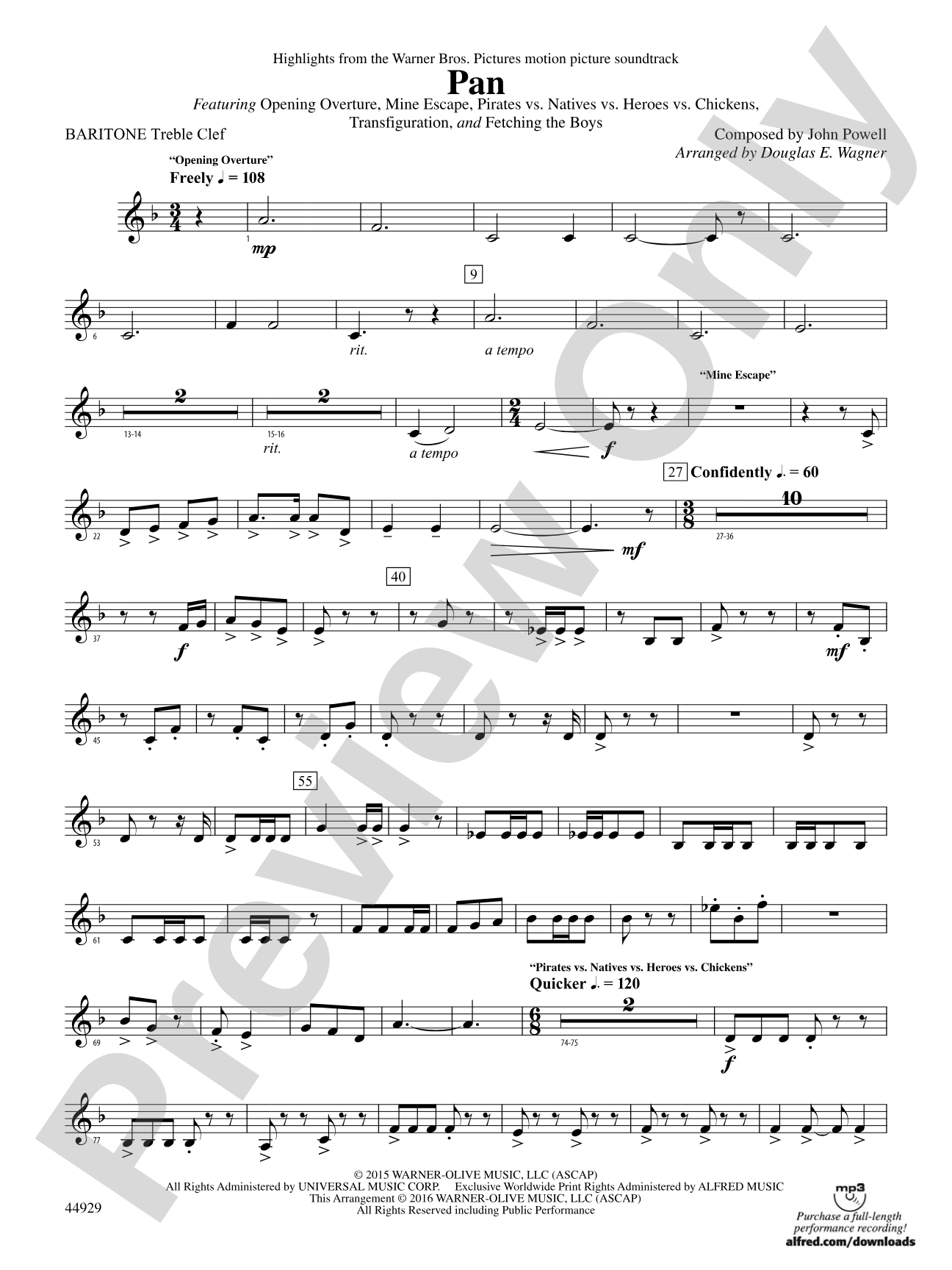 Pan: Highlights from the Warner Bros. Pictures Motion Picture Soundtrack: Baritone T.C.