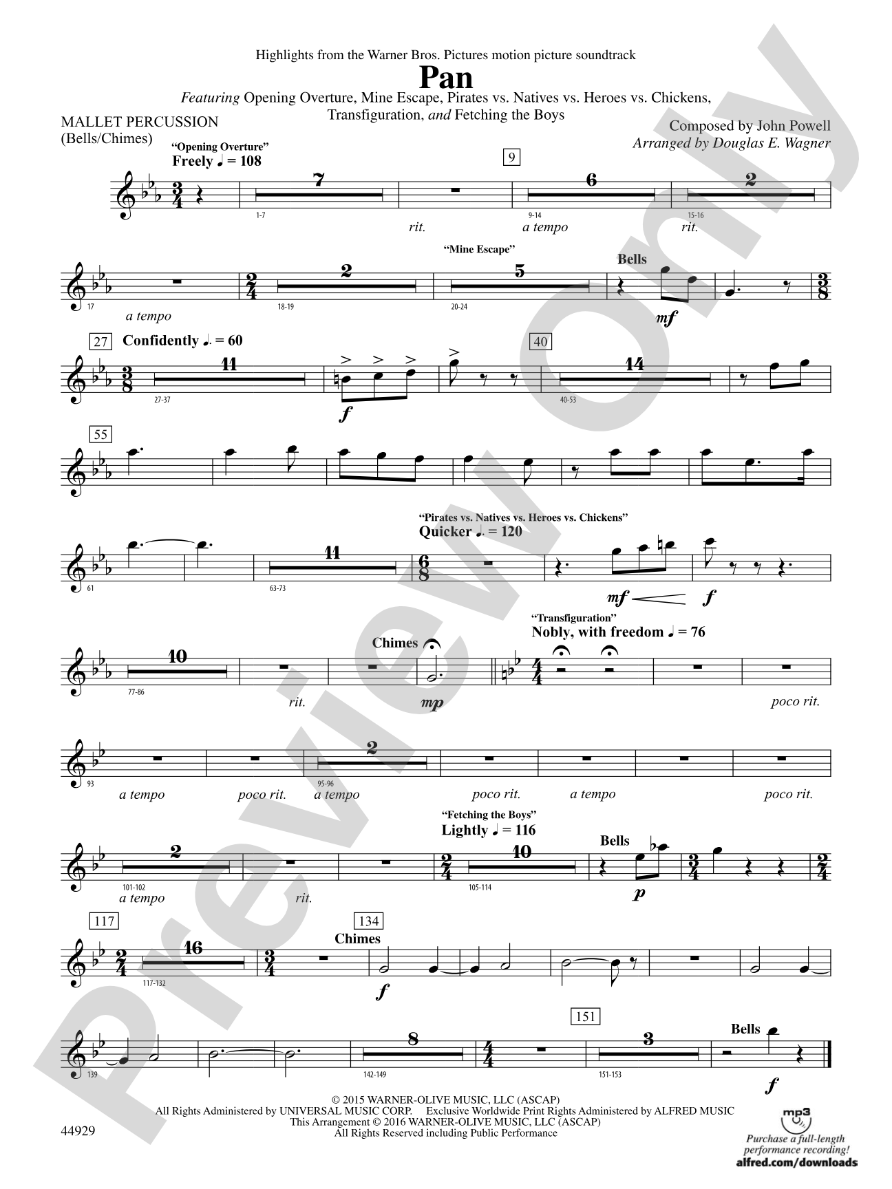 Pan: Highlights from the Warner Bros. Pictures Motion Picture Soundtrack: Mallets
