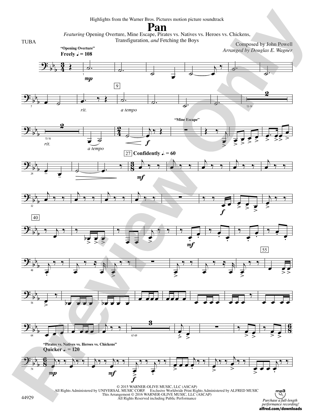 Pan: Highlights from the Warner Bros. Pictures Motion Picture Soundtrack: Tuba