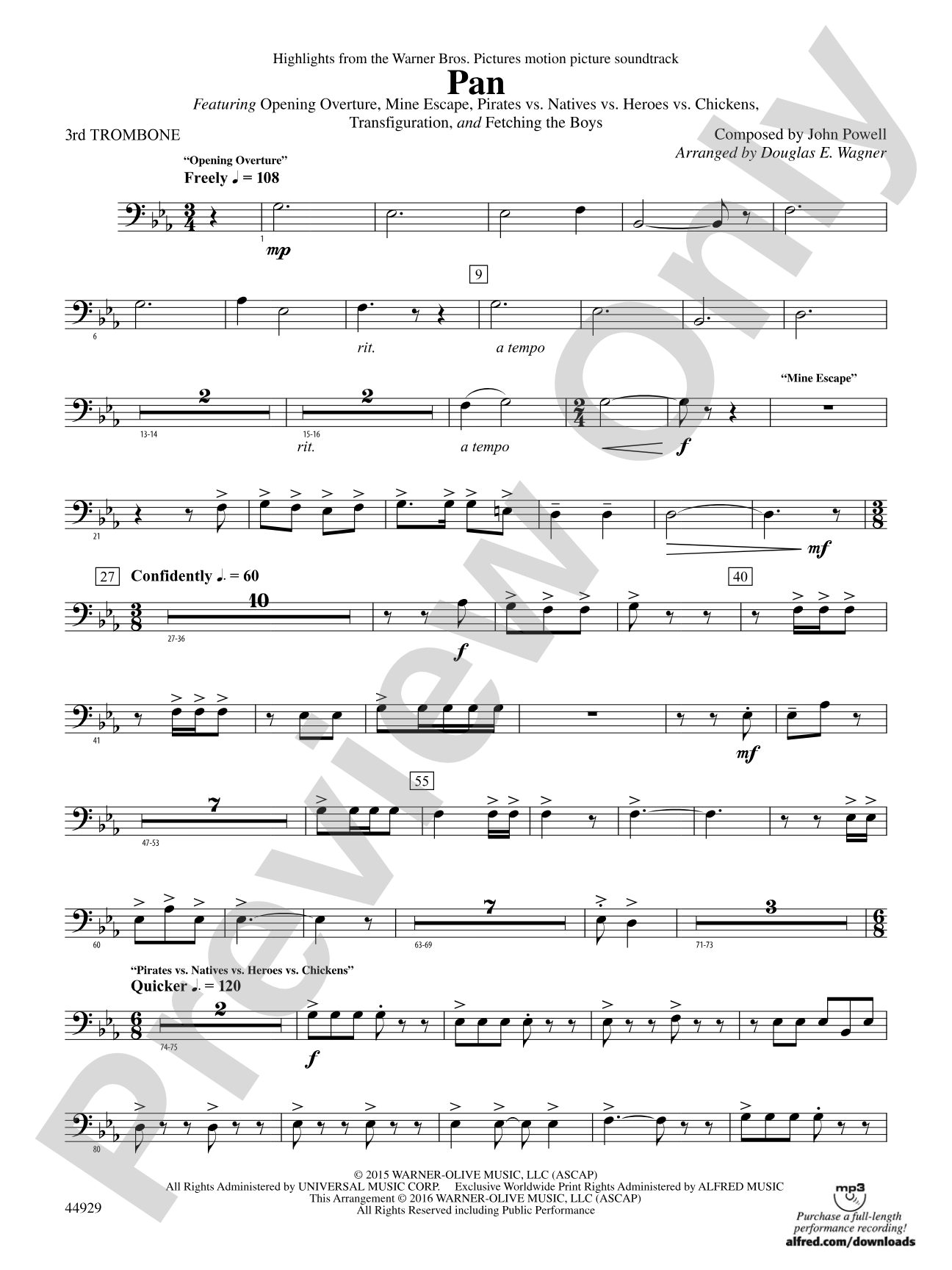 Pan: Highlights from the Warner Bros. Pictures Motion Picture Soundtrack: 3rd Trombone