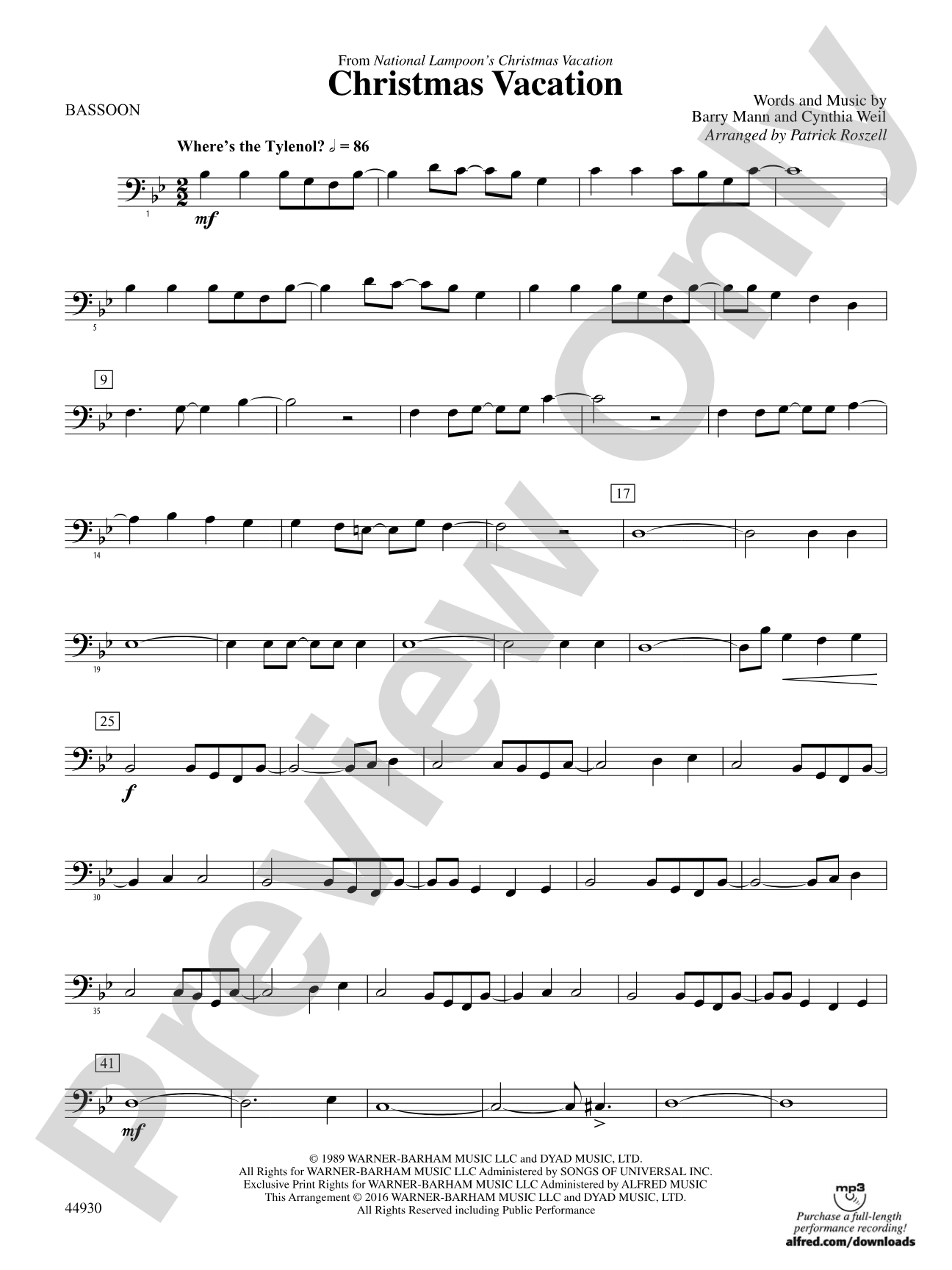 Christmas Vacation: Bassoon