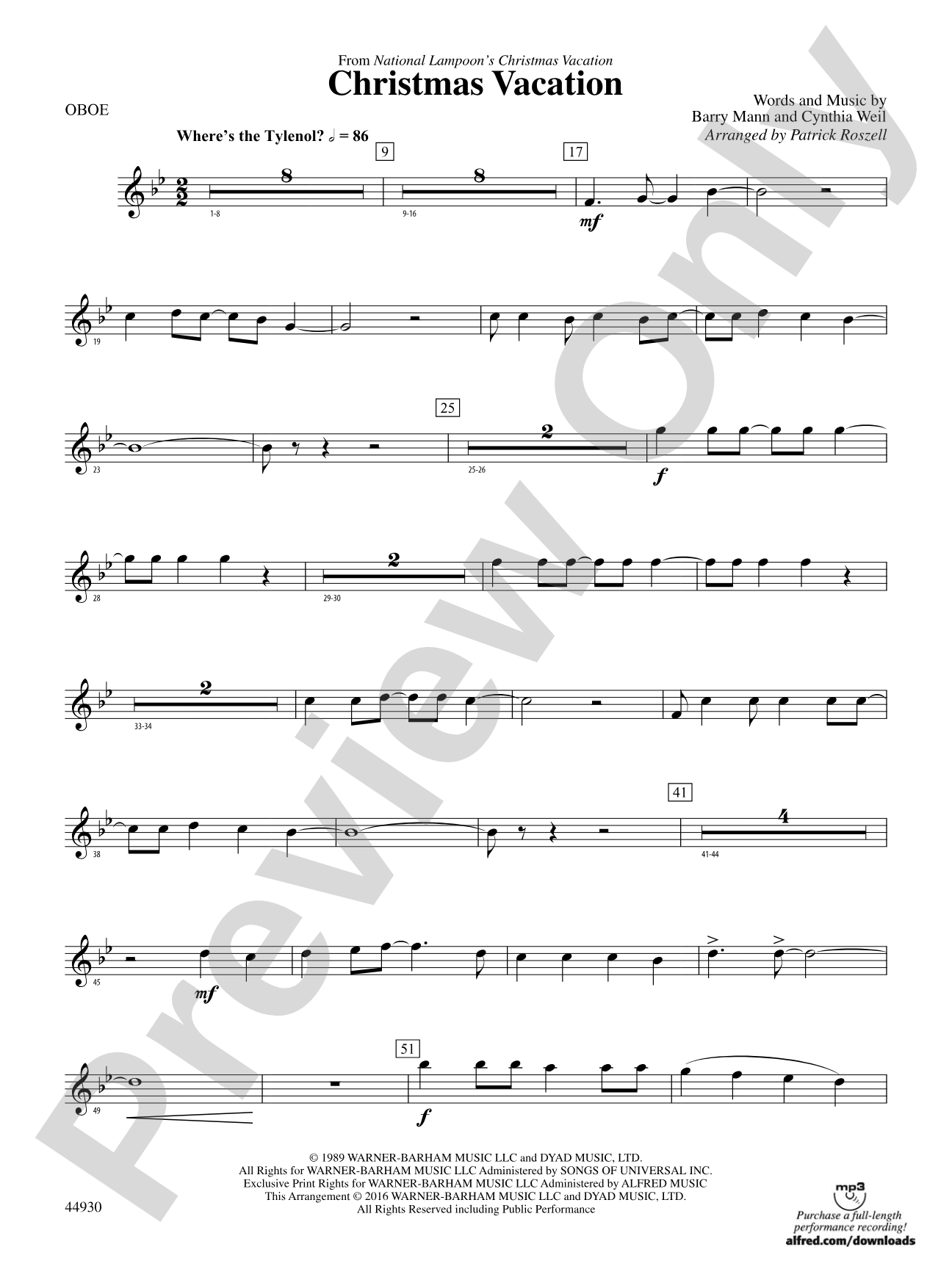 Christmas Vacation: Oboe