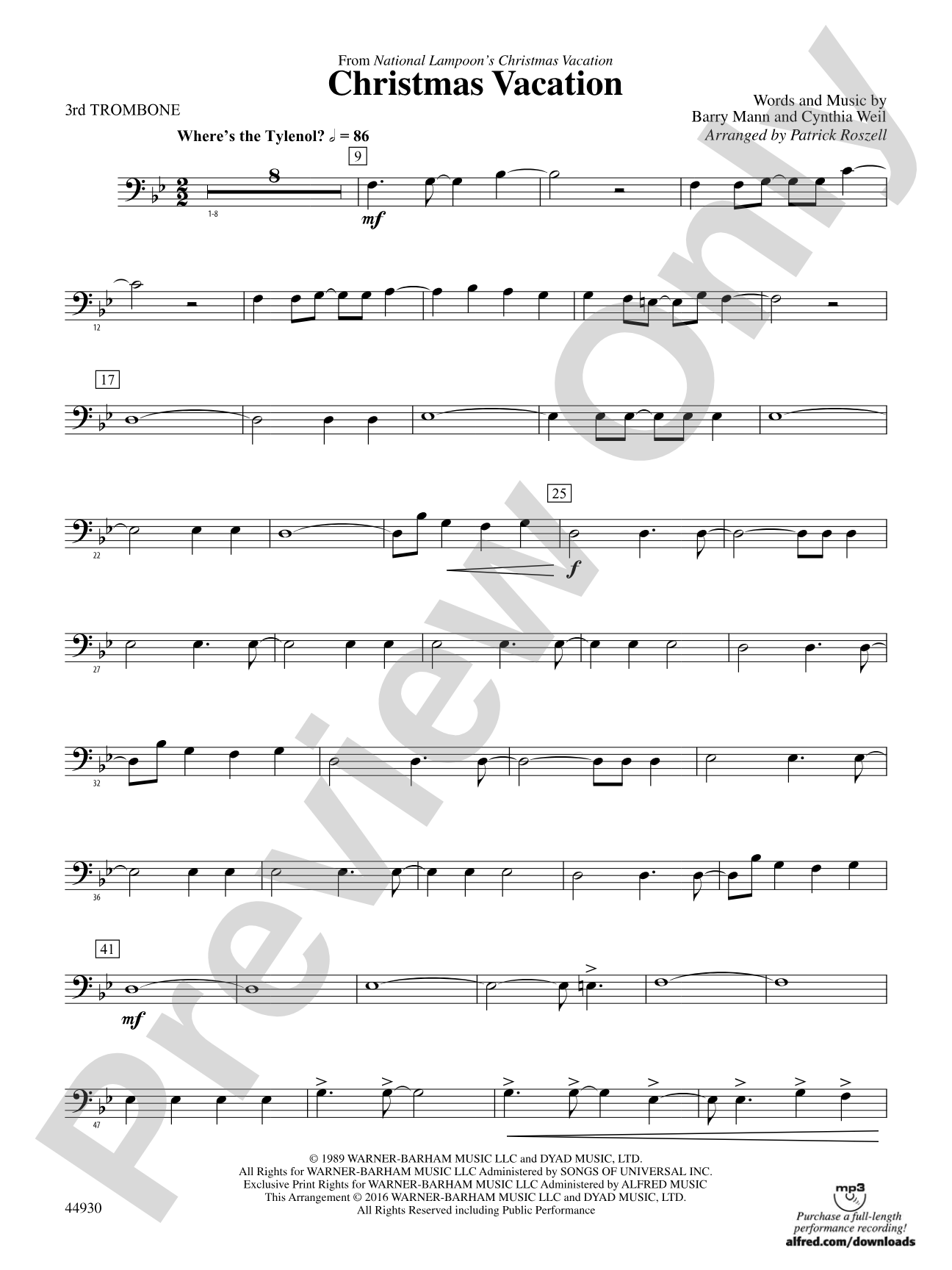 Christmas Vacation: 3rd Trombone