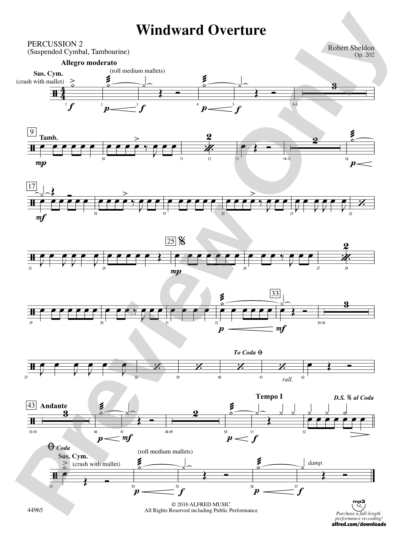 Windward Overture: 2nd Percussion