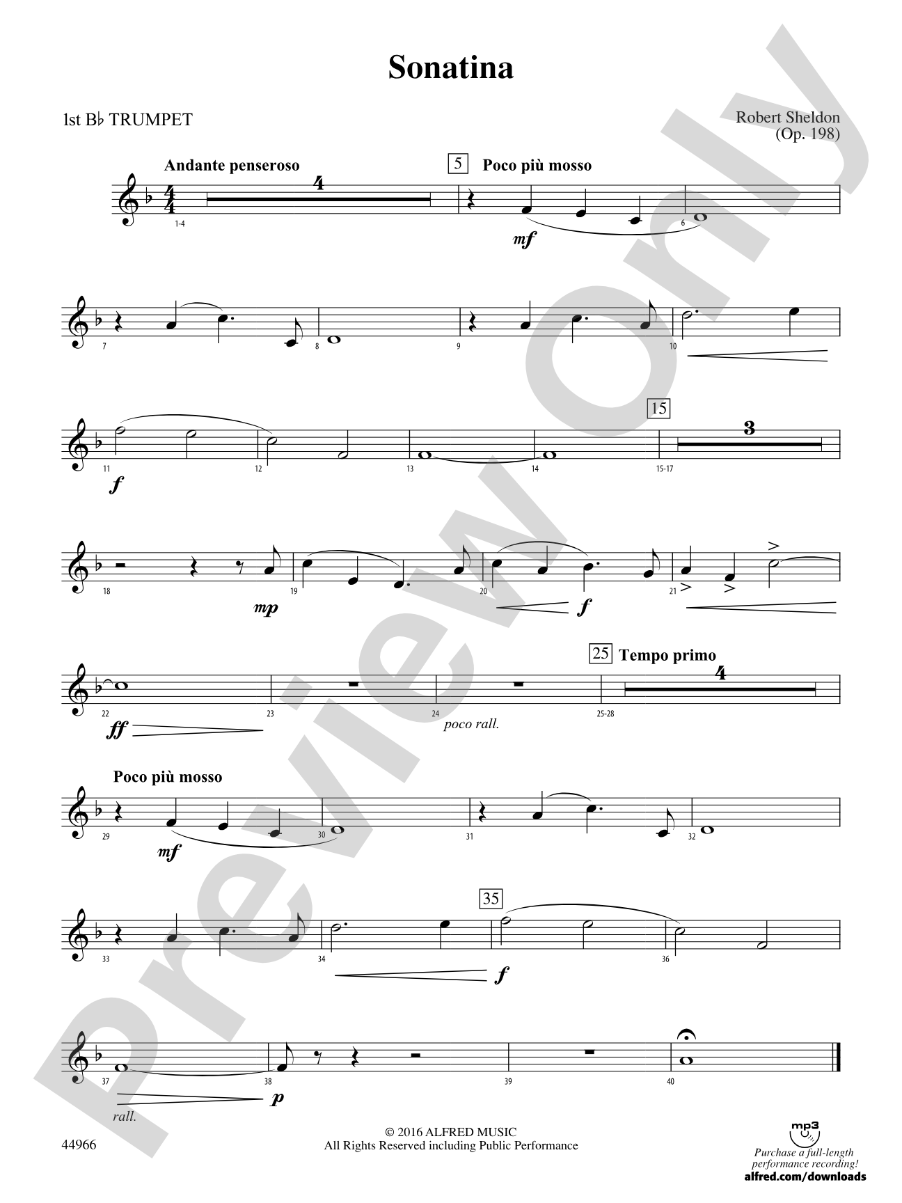 Sonatina: 1st B-flat Trumpet