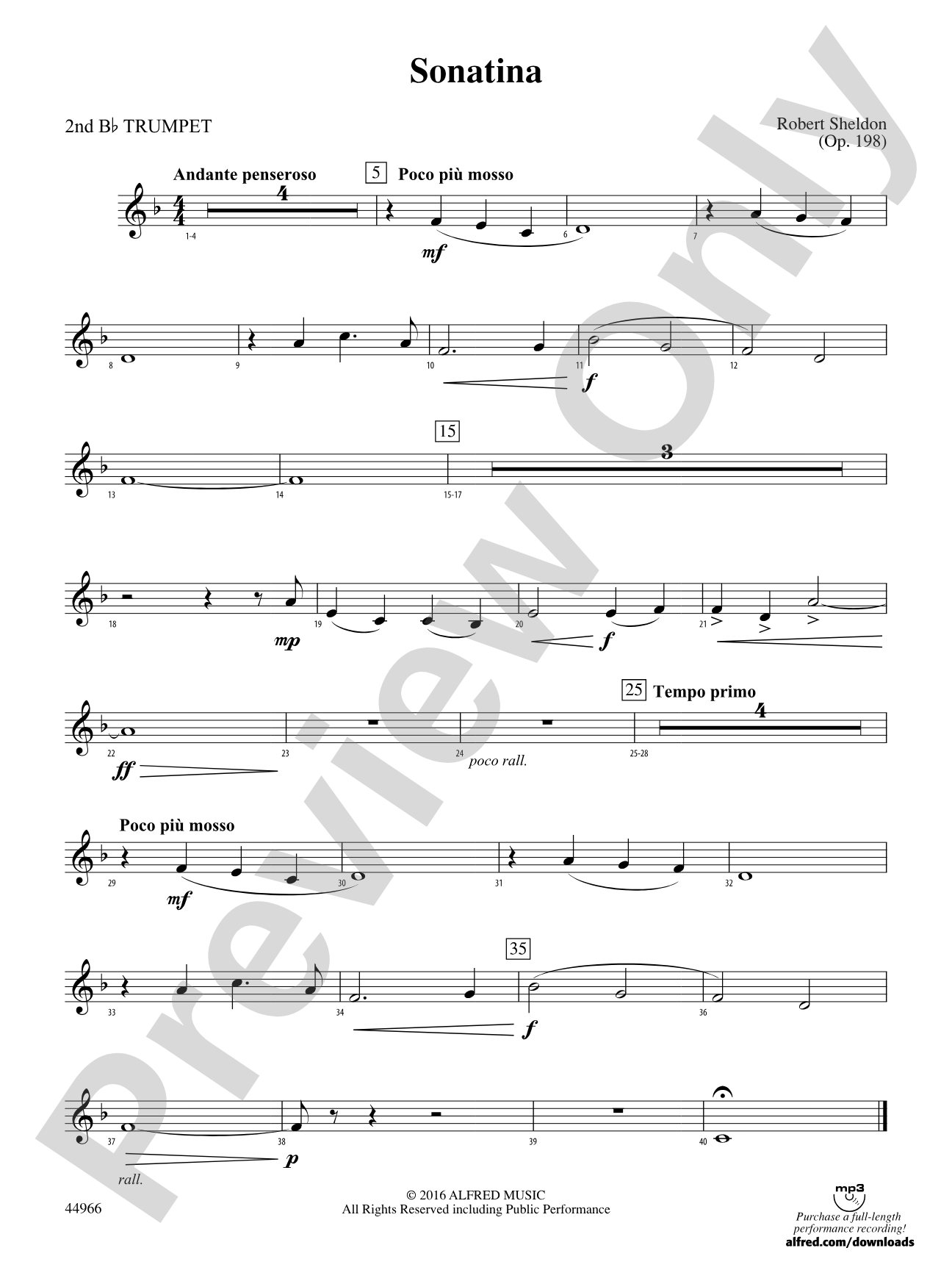Sonatina: 2nd B-flat Trumpet