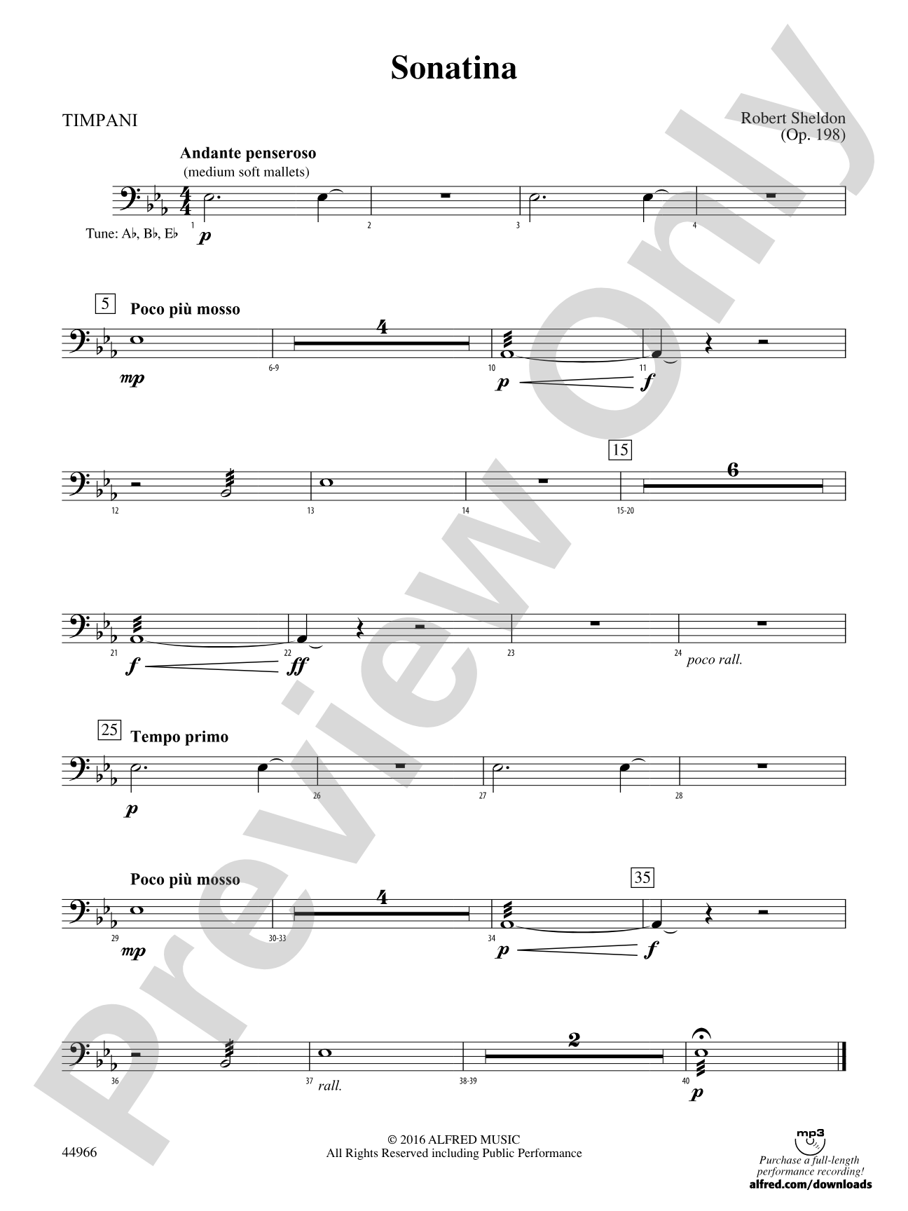 Sonatina: Timpani