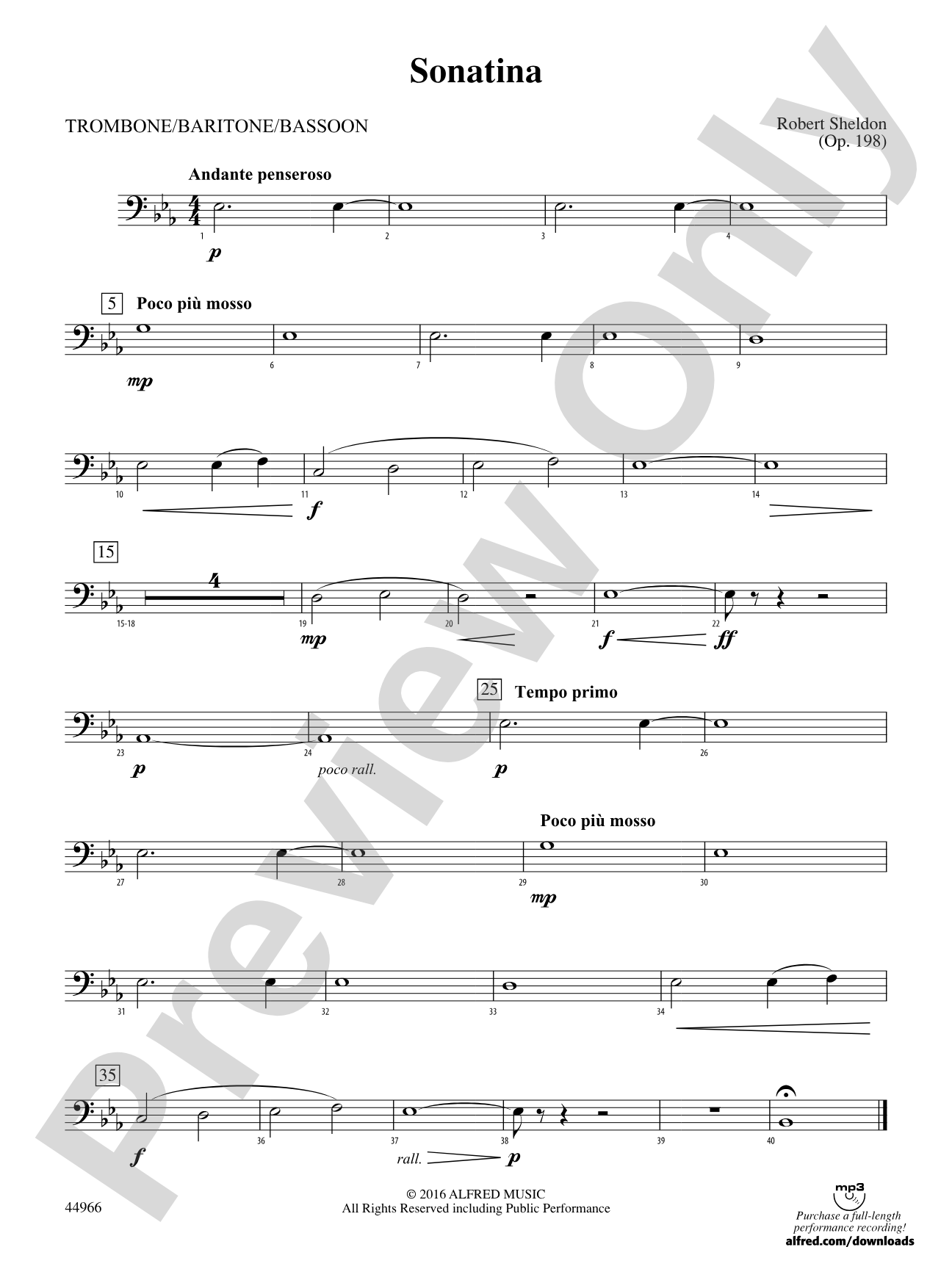 Sonatina: 1st Trombone