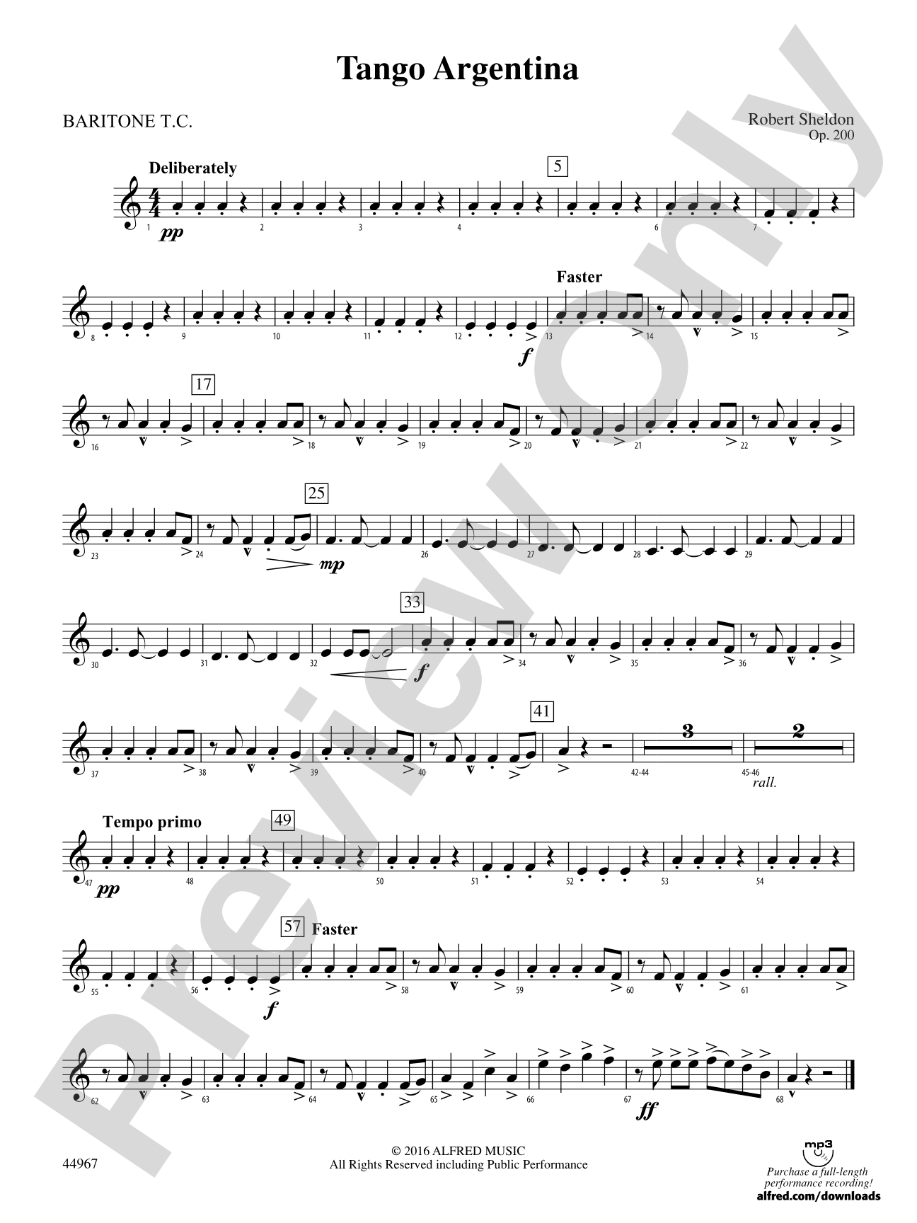 Tango Argentina: Baritone T.C.