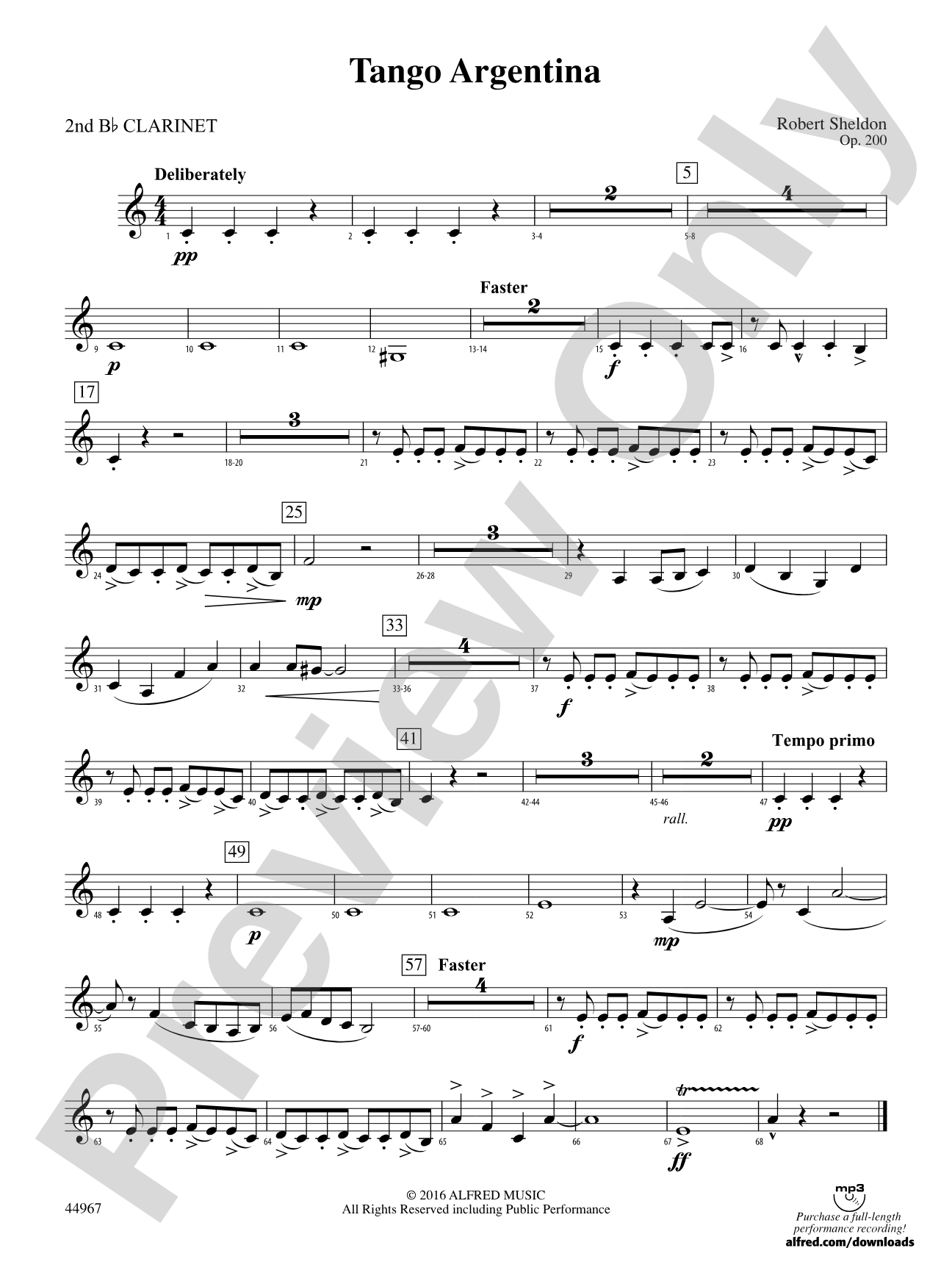 Tango Argentina: 2nd B-flat Clarinet