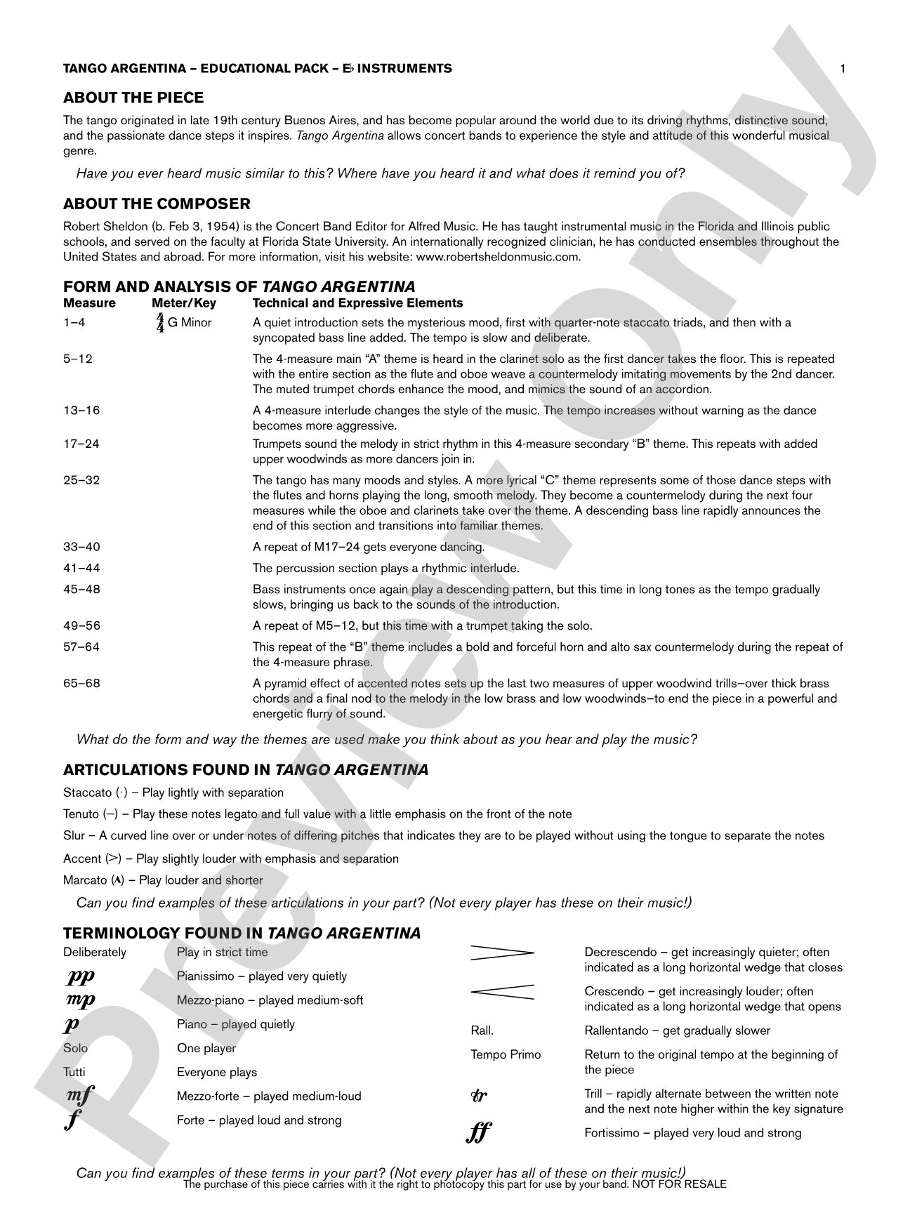 Tango Argentina: Eb Educational Pack