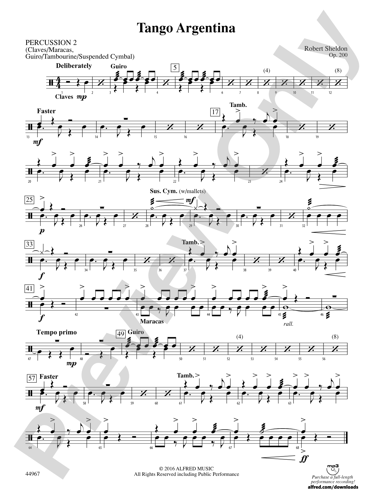 Tango Argentina: 2nd Percussion