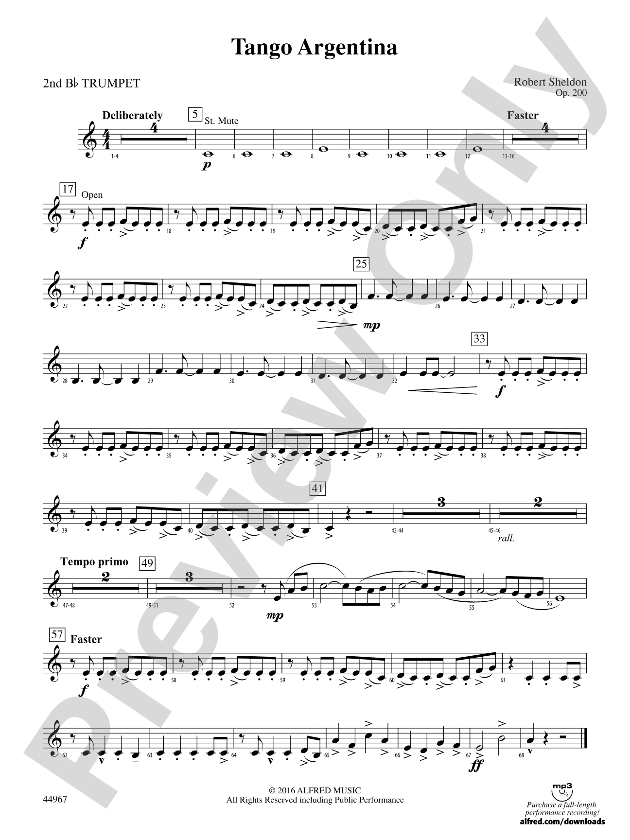 Tango Argentina: 2nd B-flat Trumpet