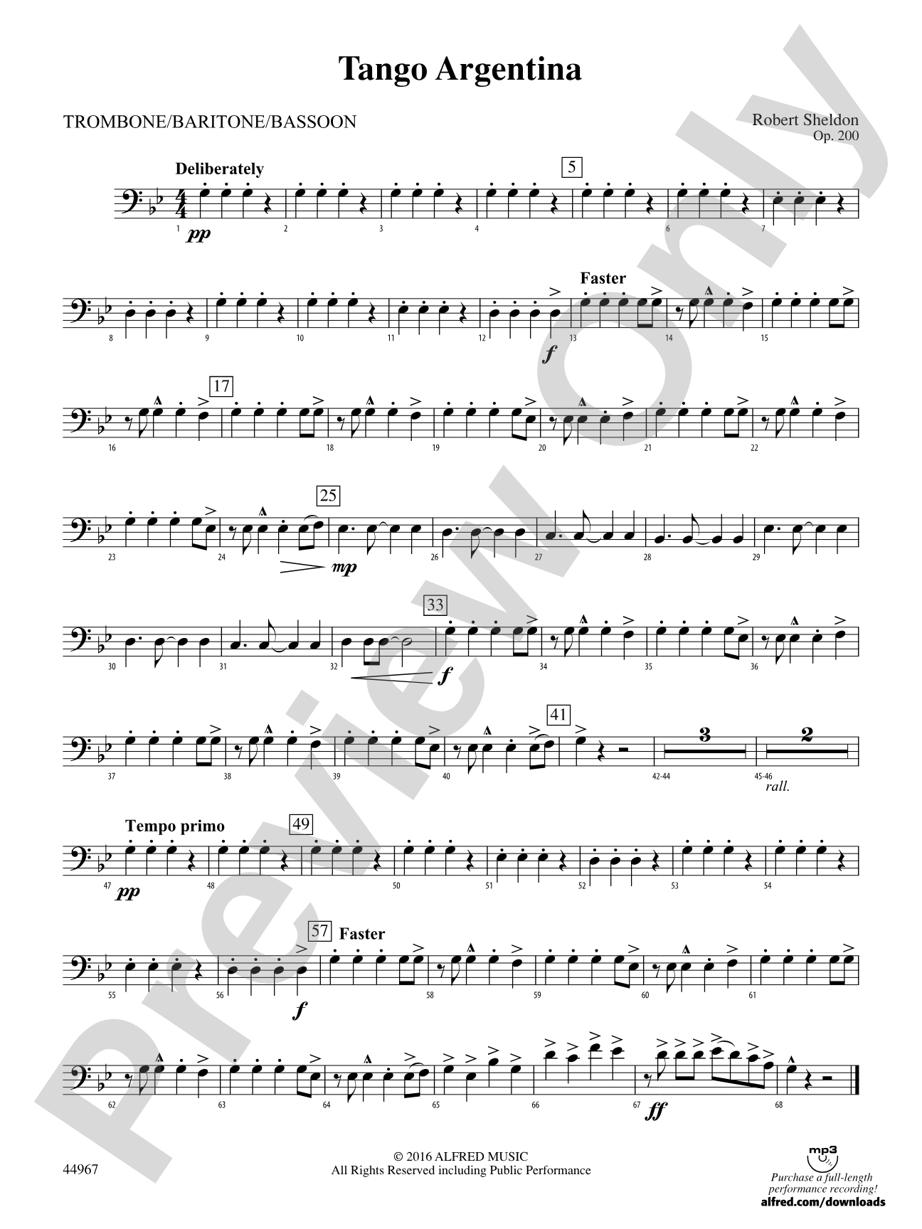 Tango Argentina: 1st Trombone
