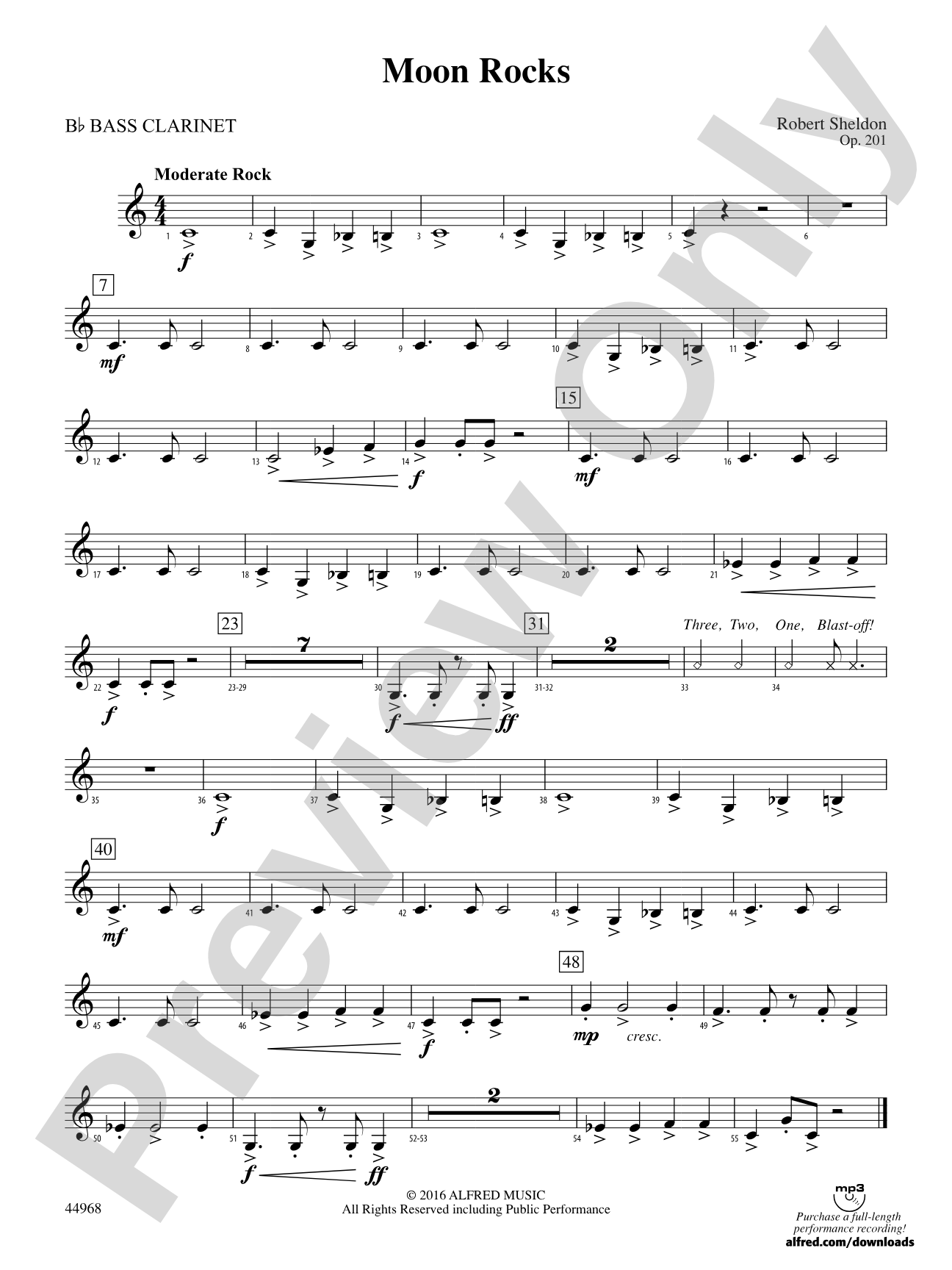 Moon Rocks: B-flat Bass Clarinet