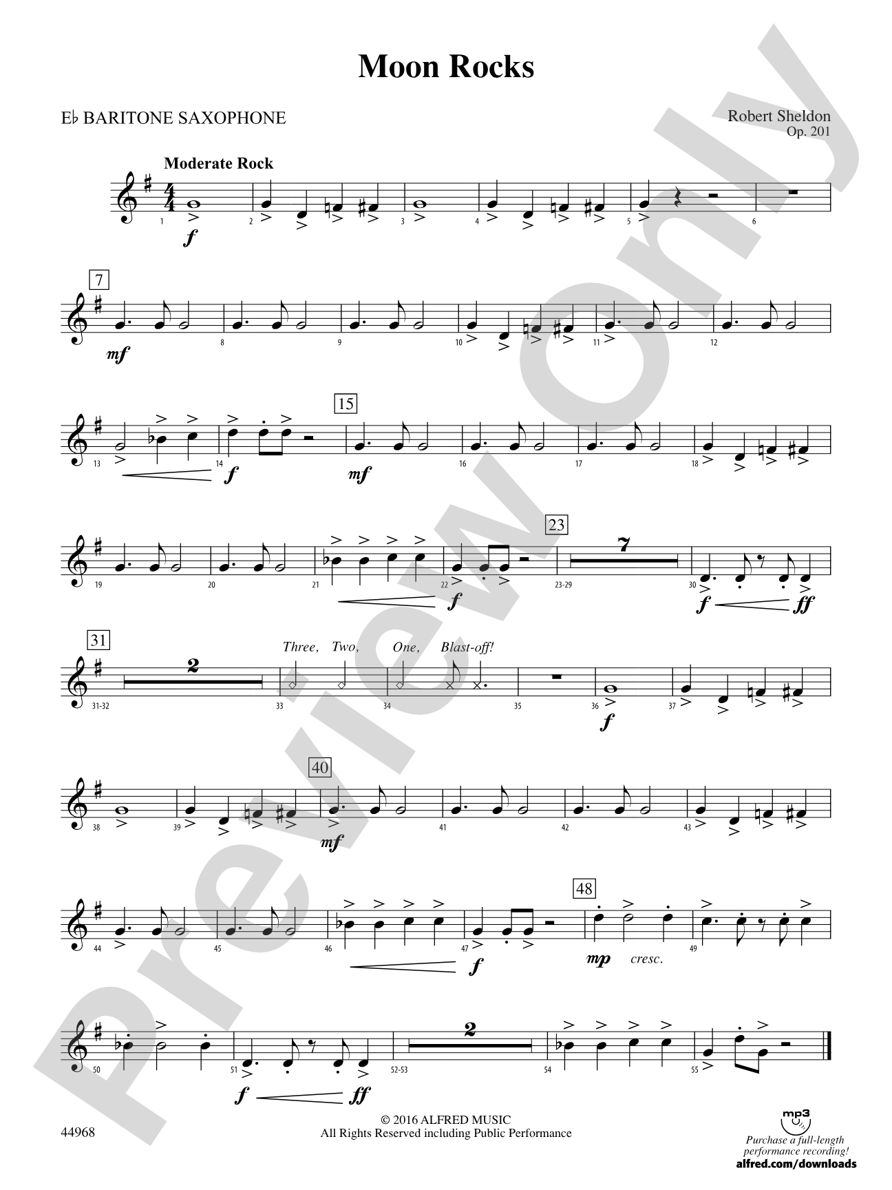 Moon Rocks: E-flat Baritone Saxophone