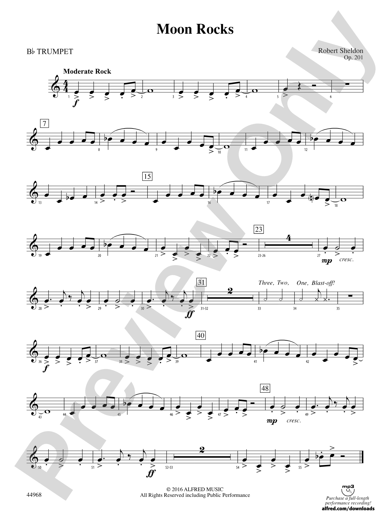 Moon Rocks: 1st B-flat Trumpet