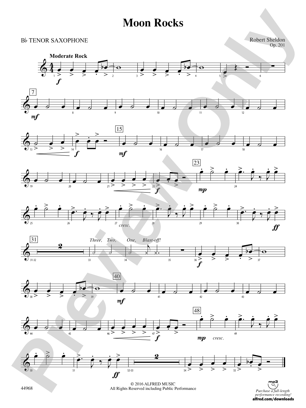 Moon Rocks: B-flat Tenor Saxophone