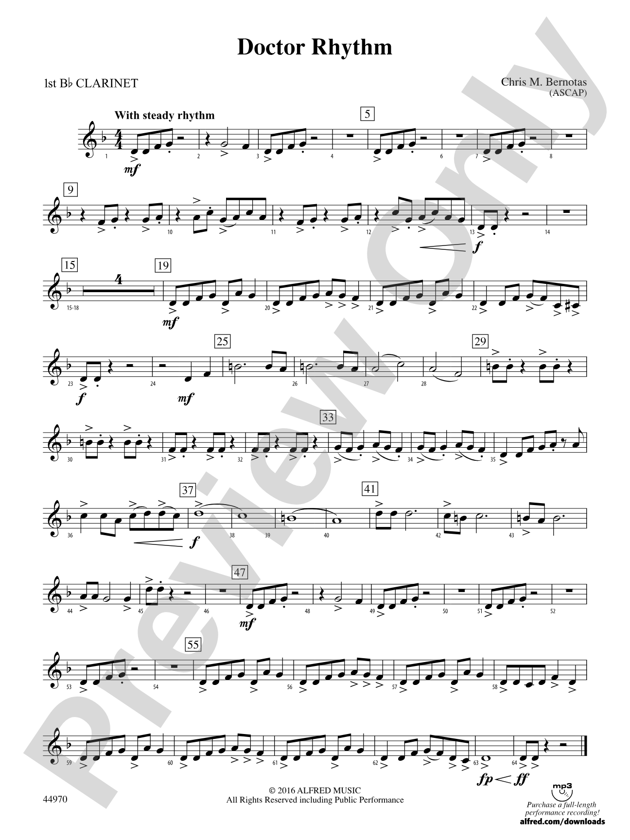 Doctor Rhythm: 1st B-flat Clarinet