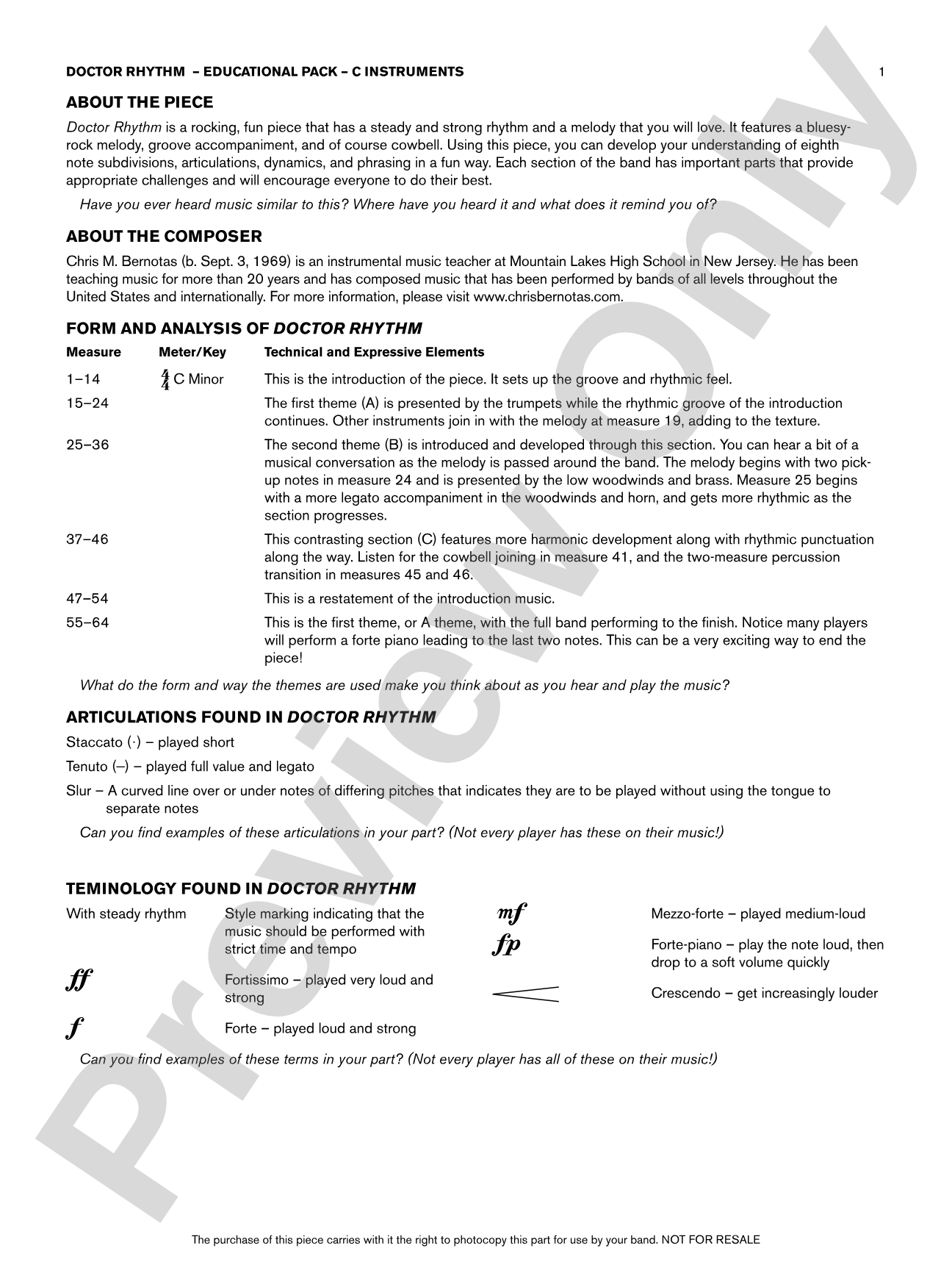 Doctor Rhythm: C Educational Pack
