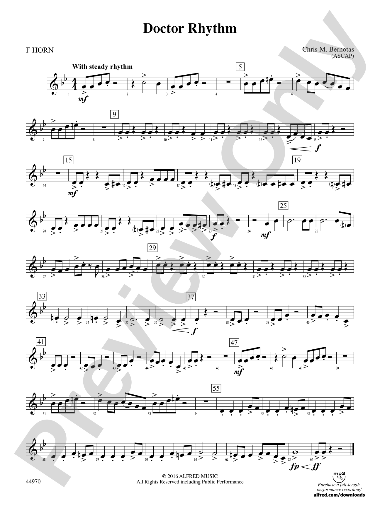 Doctor Rhythm: 1st F Horn