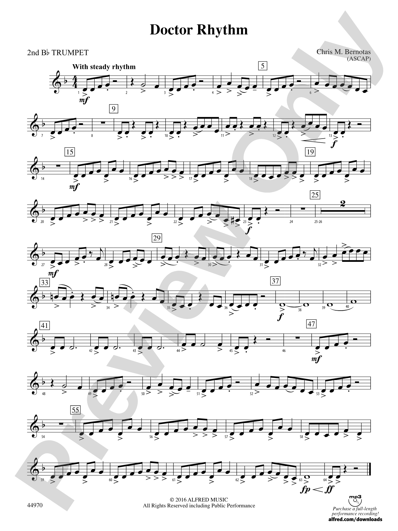Doctor Rhythm: 2nd B-flat Trumpet