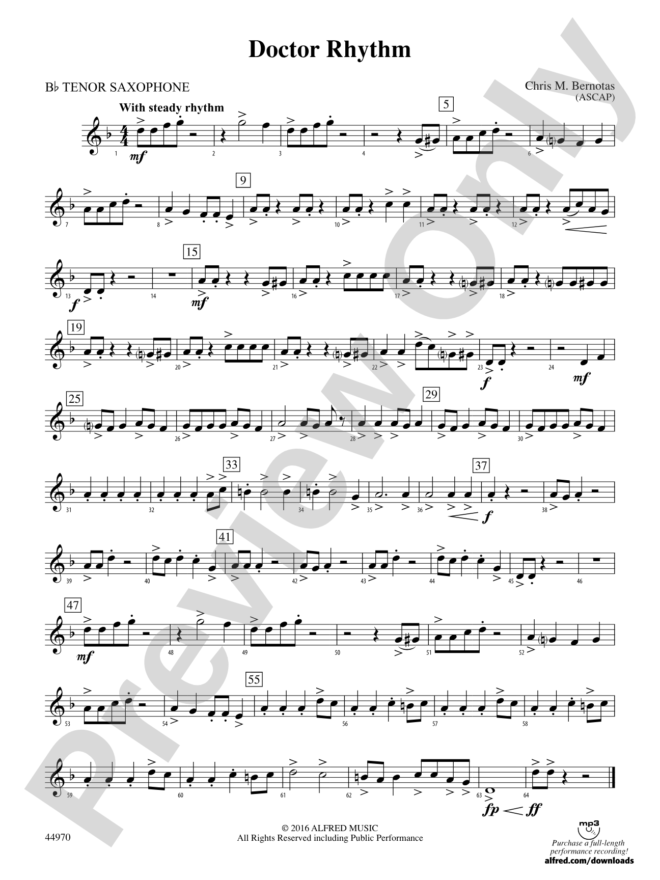 Doctor Rhythm: B-flat Tenor Saxophone