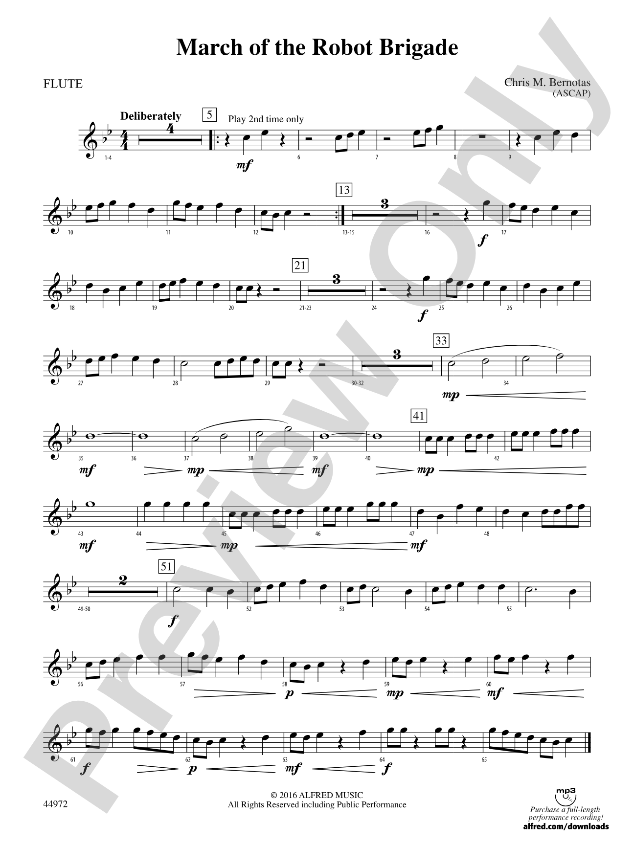 March of the Robot Brigade: Flute