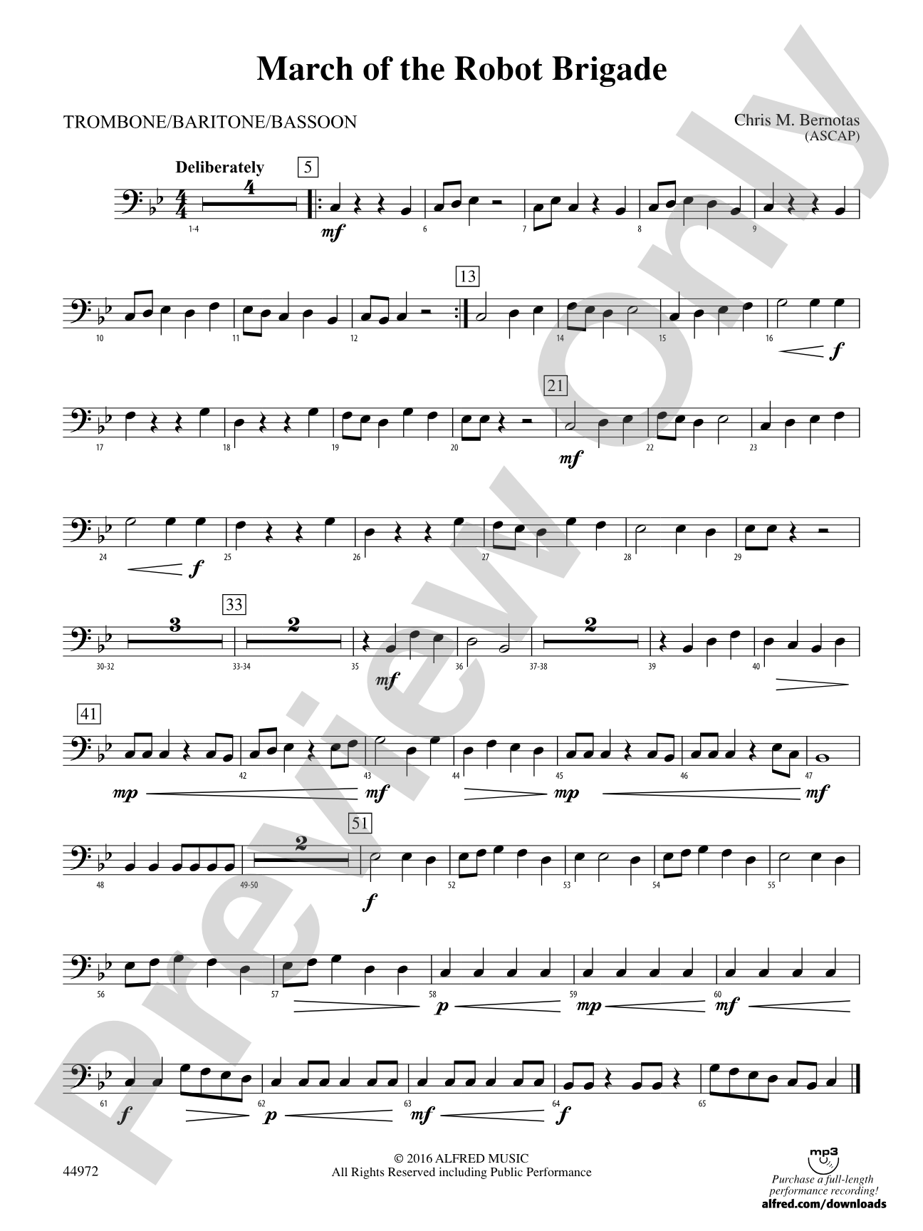 March of the Robot Brigade: 1st Trombone