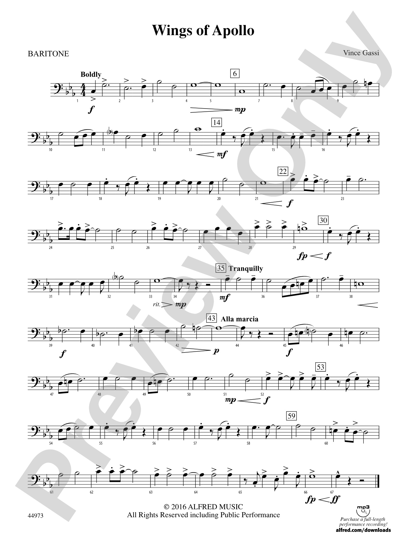 Wings of Apollo: Baritone B.C.