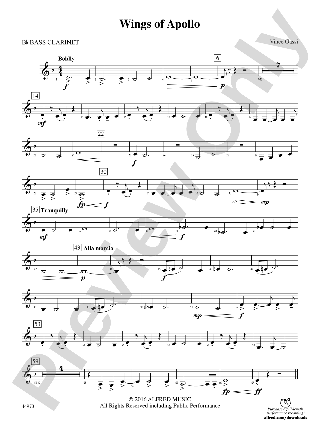 Wings of Apollo: B-flat Bass Clarinet