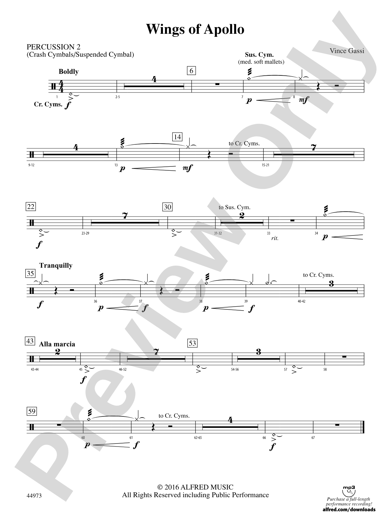 Wings of Apollo: 2nd Percussion