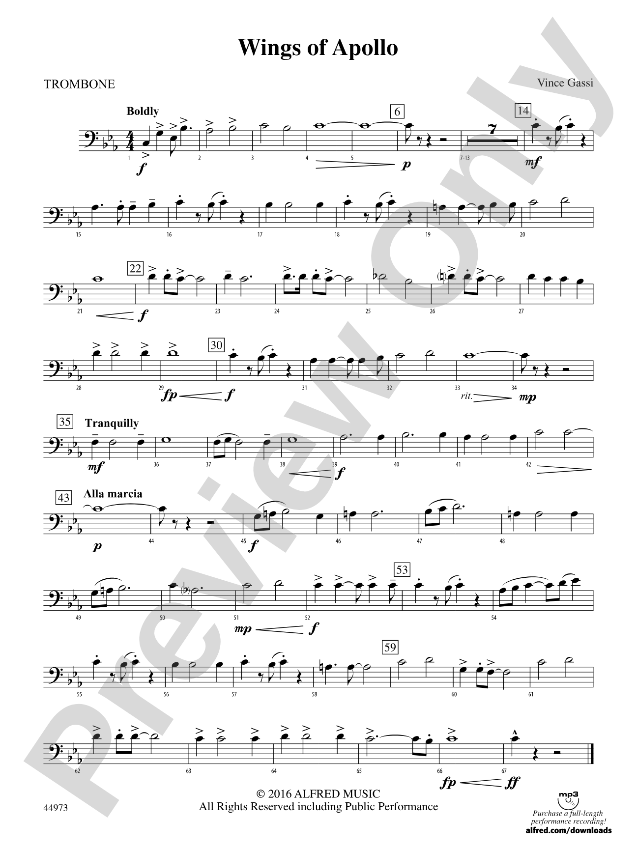 Wings of Apollo: 1st Trombone