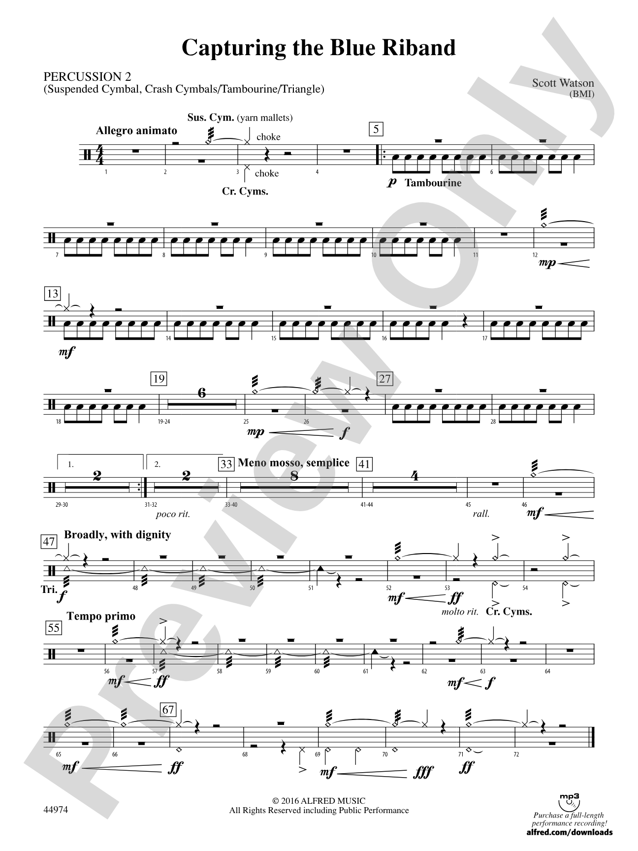Capturing the Blue Riband: 2nd Percussion
