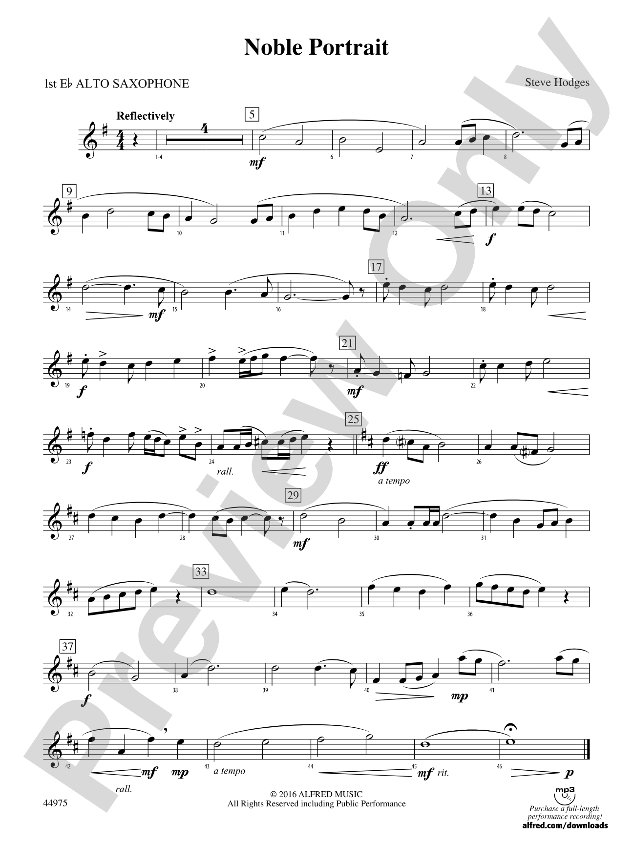 Noble Portrait: E-flat Alto Saxophone